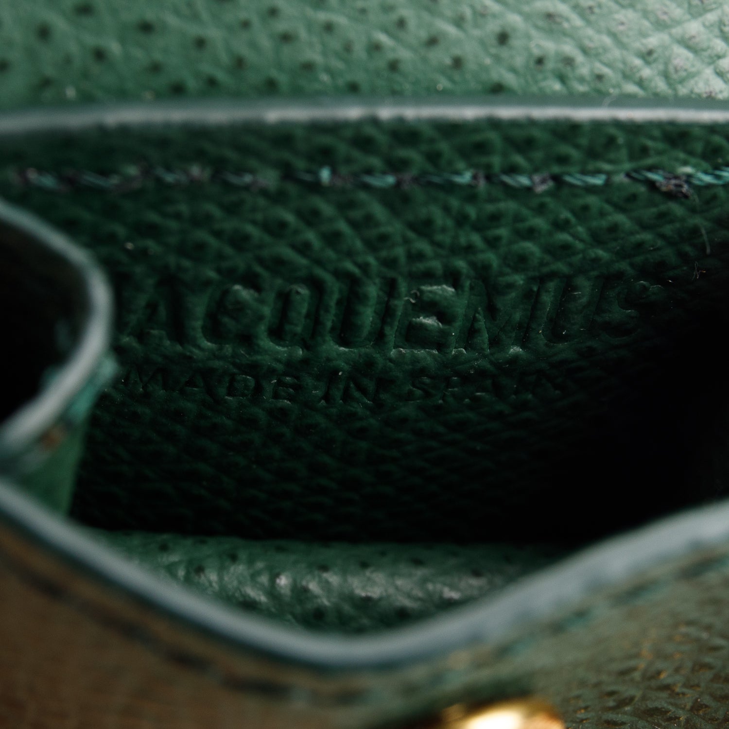 Jacquemus Green Grained Calfksin Le Chiquito Mini Bag Charm