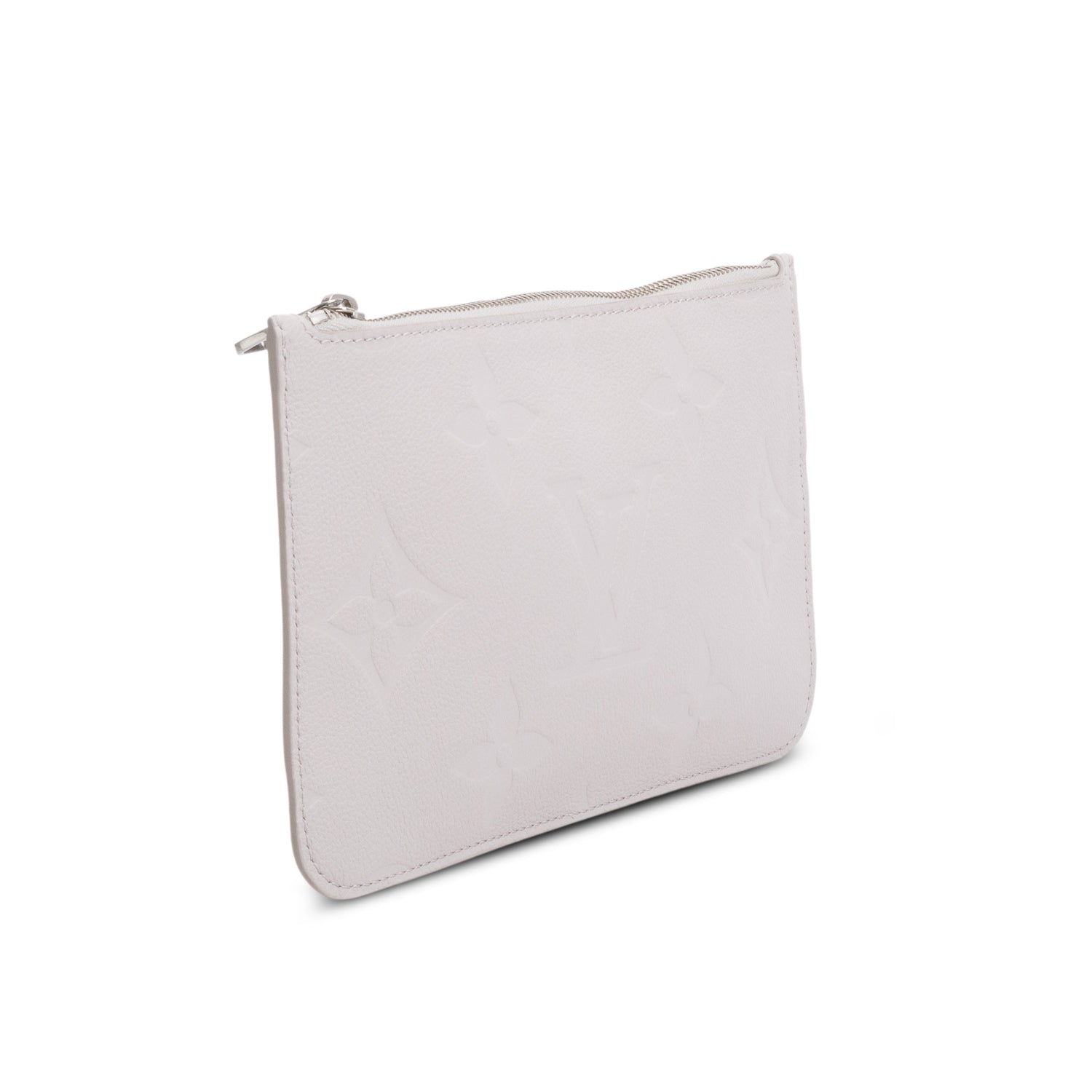 Louis Vuitton Grey Empreinte Monogram Giant Neverfull MM Pochette