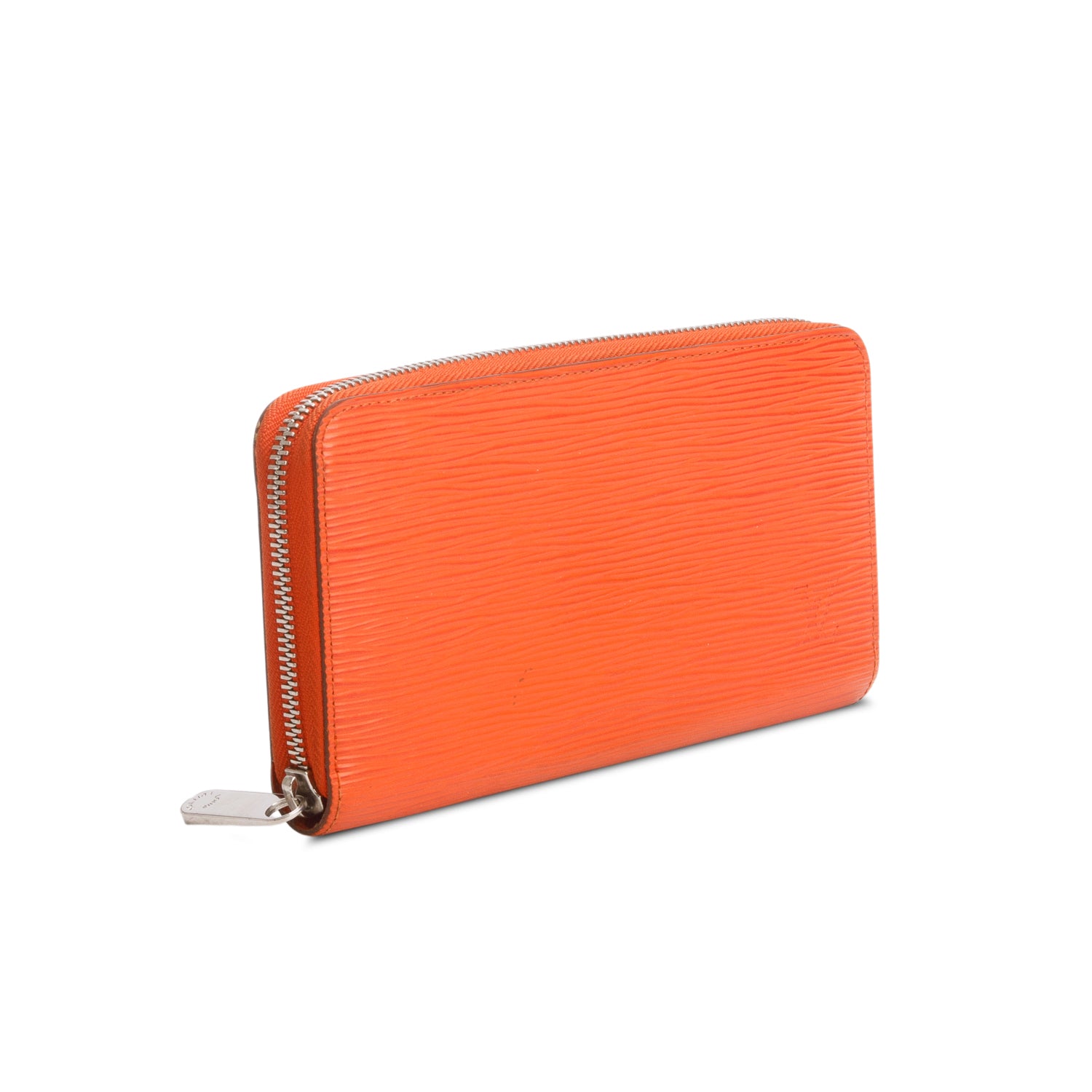 Louis Vuitton Orange Epi Leather Zippy Wallet w/ Box