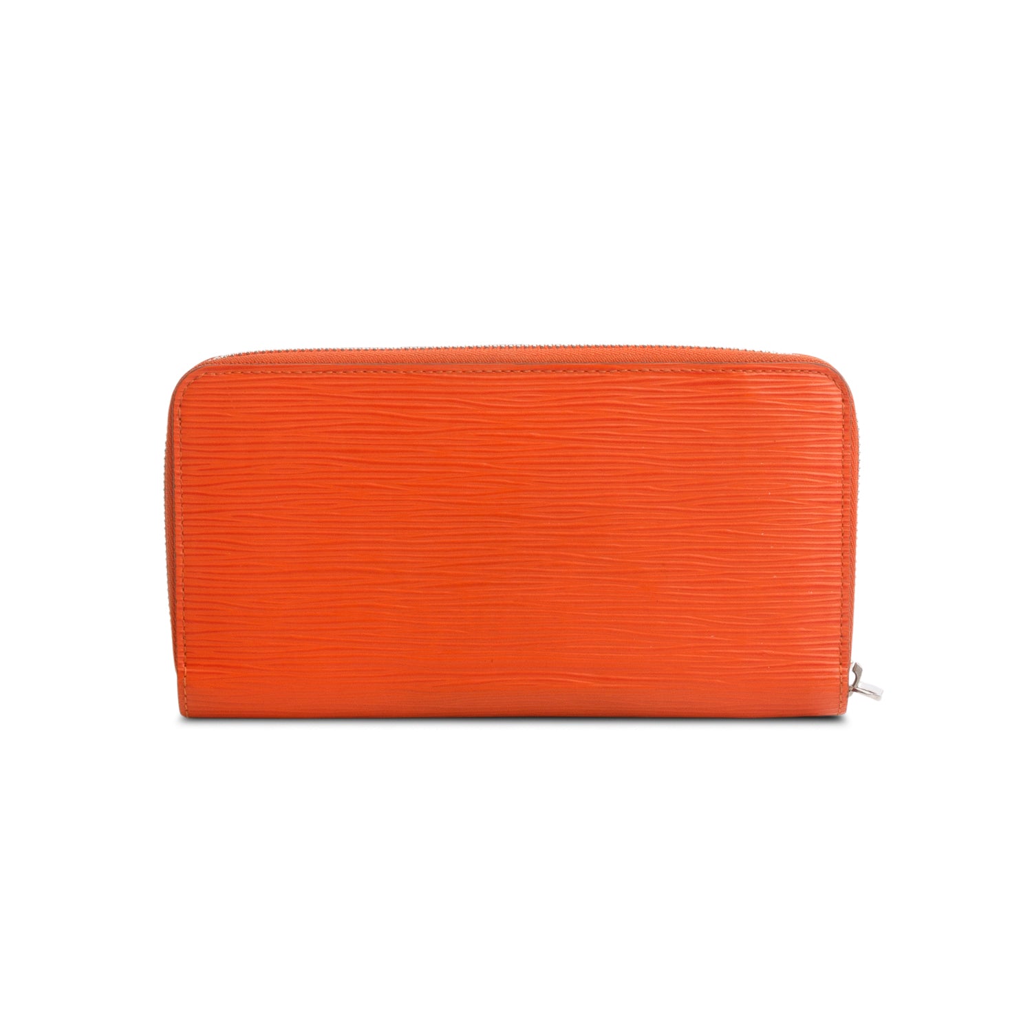 Louis Vuitton Orange Epi Leather Zippy Wallet w/ Box