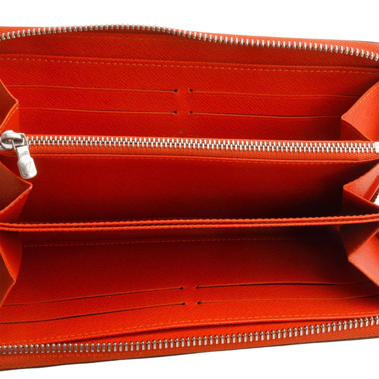 Louis Vuitton Orange Epi Leather Zippy Wallet w/ Box