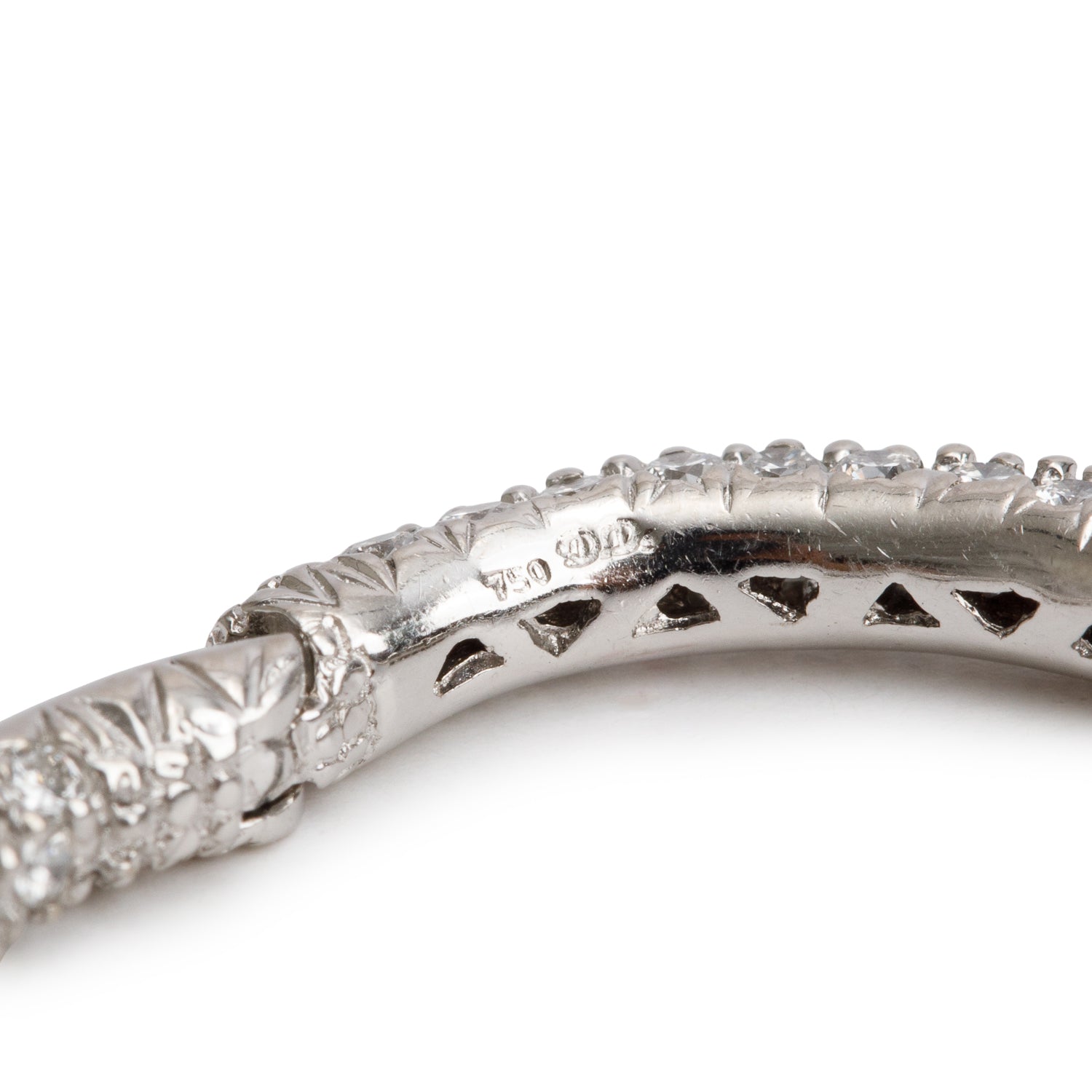 18k White Gold 2.13 tcw. Diamond Inside-Out Hoop Earrings