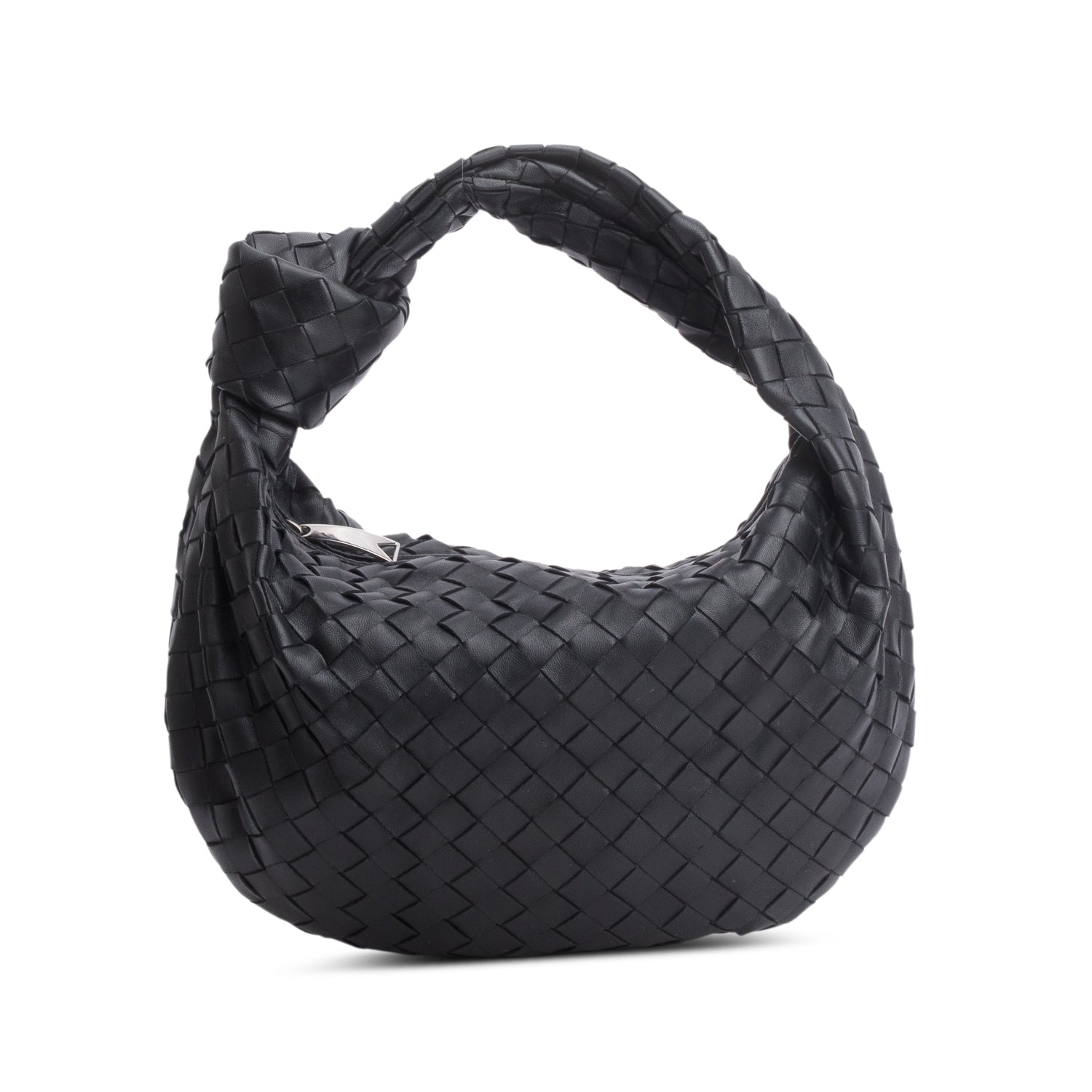 Bottega Veneta Black Nappa Intrecciato Leather Teen Jodie Bag