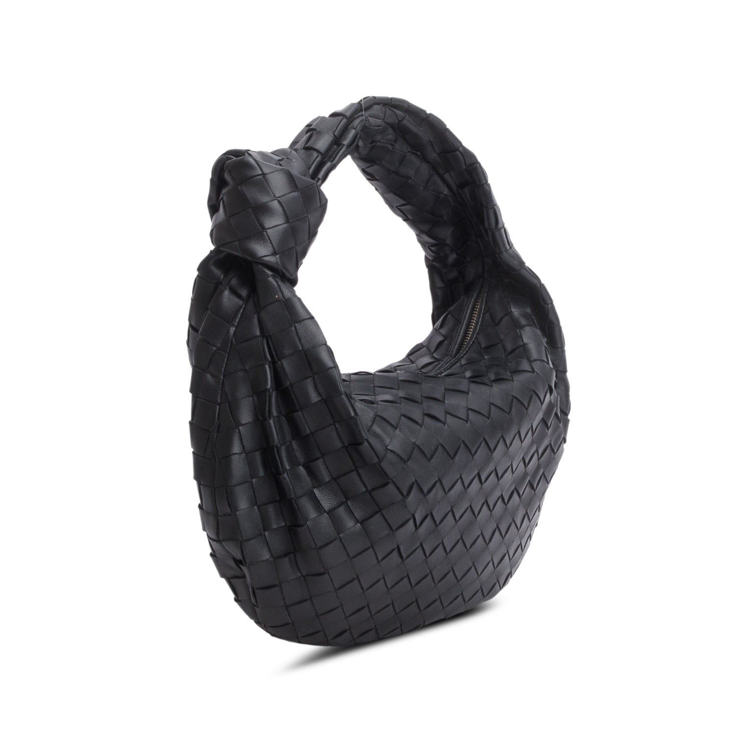 Bottega Veneta Black Nappa Intrecciato Leather Teen Jodie Bag
