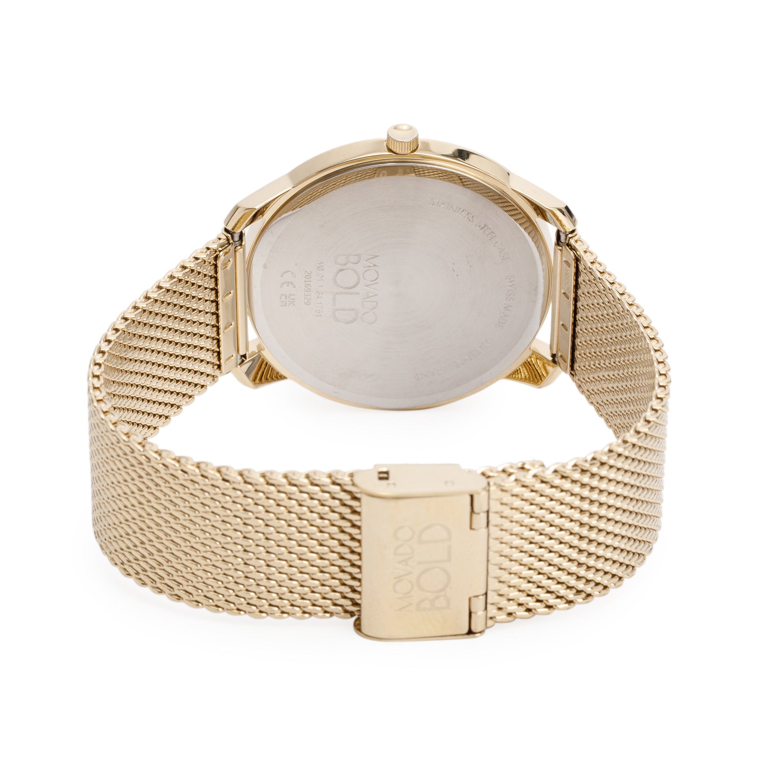 Movado Gold-Plated Stainless Steel Bold Evolution 42 MM Watch Gold Crystal Dial w/ Box