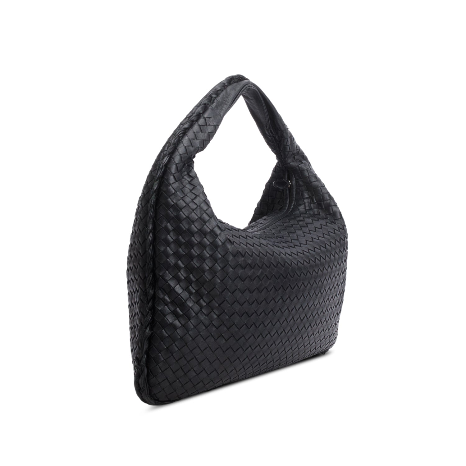Bottega Veneta Black Nappa Intrecciato Large Hobo