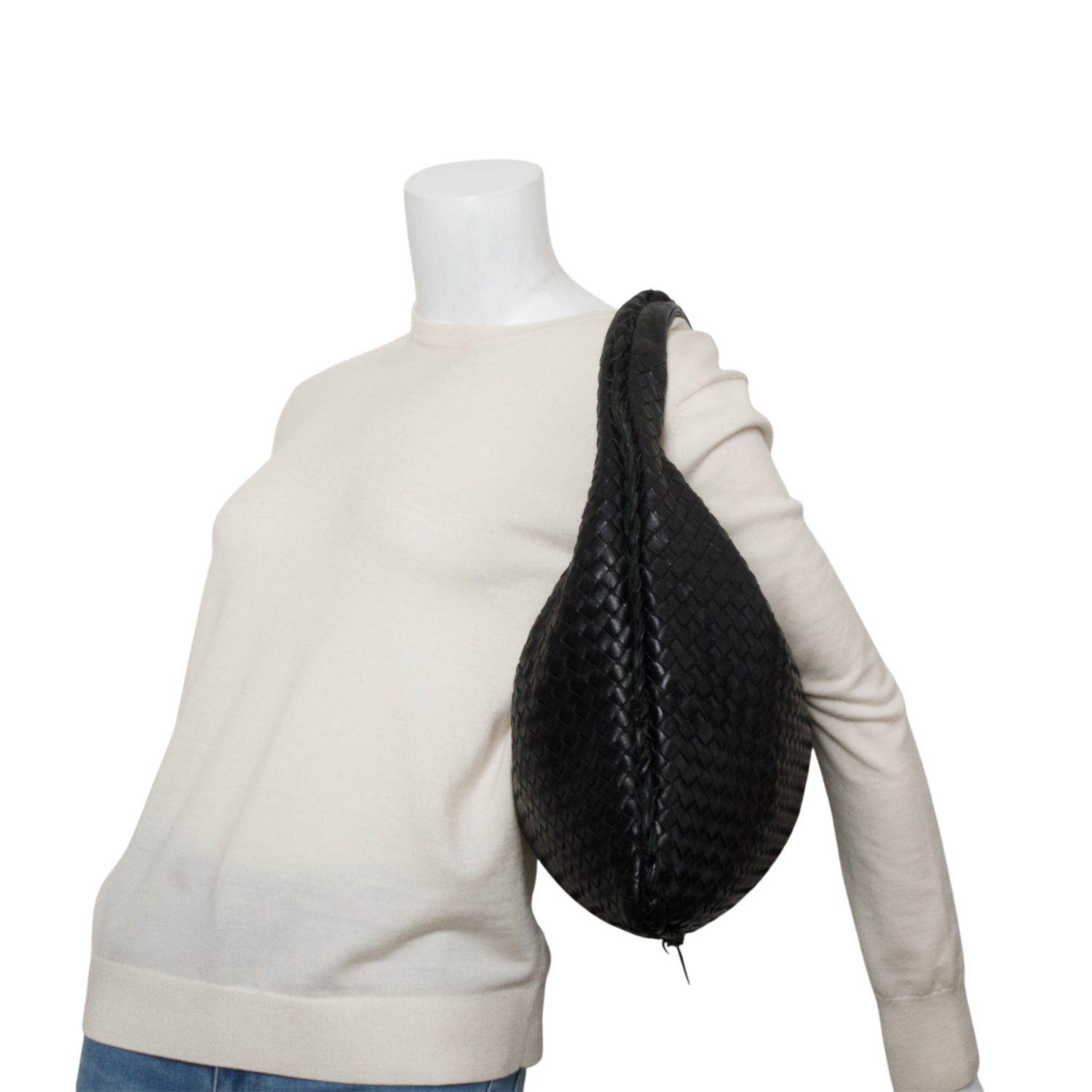 Bottega Veneta Black Nappa Intrecciato Large Hobo