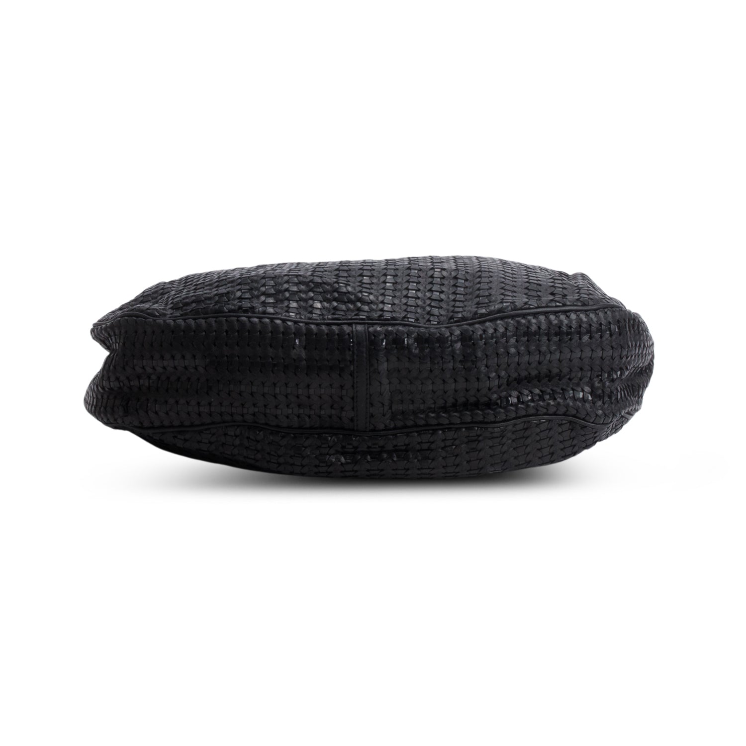 Christian Dior Black Woven Lambskin Soft Lady Hobo w/ Authenticity Card