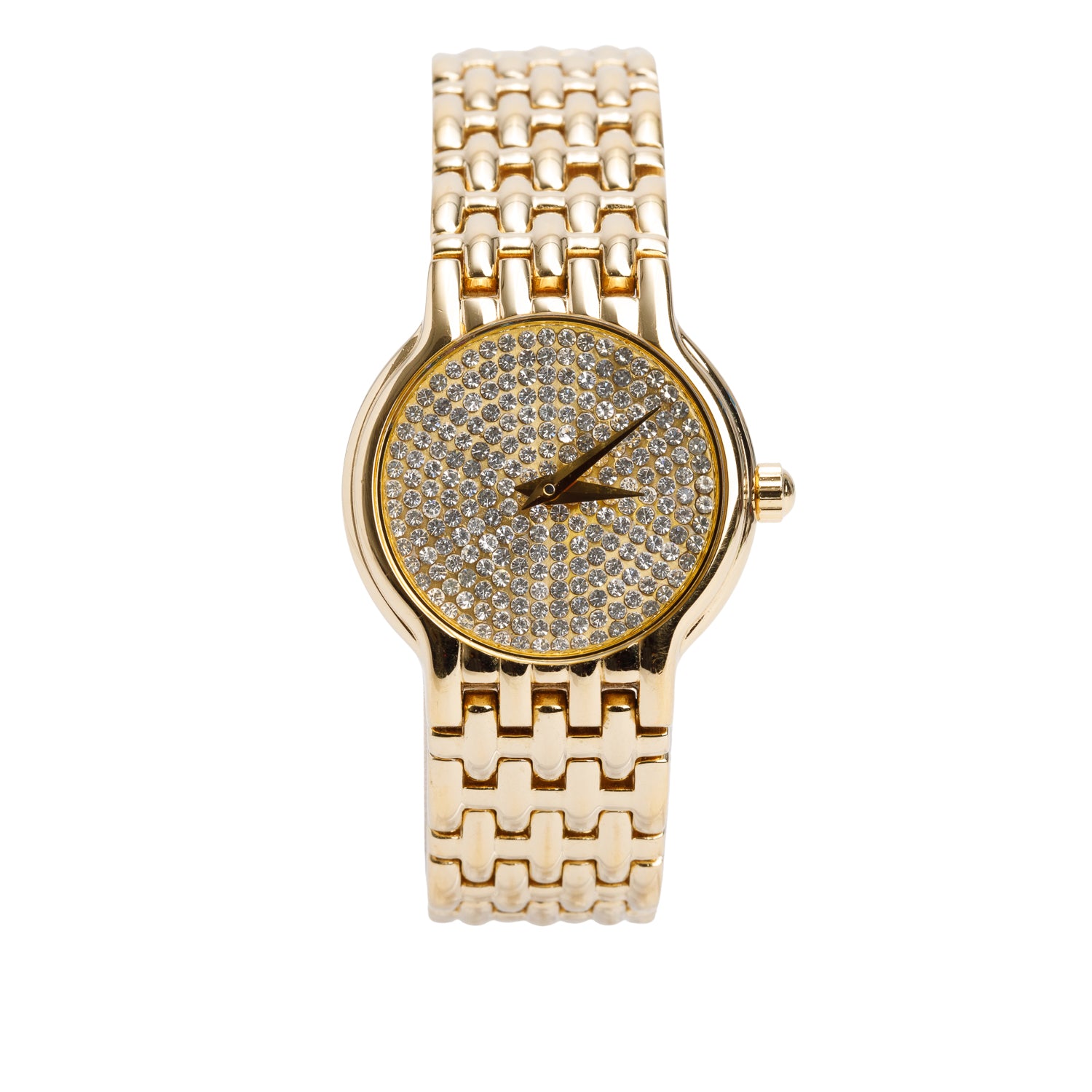 Raymond Weil 18k Yellow Gold Electroplated Stainless Steel Fidelio 24 MM Quartz Watch Pave Crystal Dial 4702