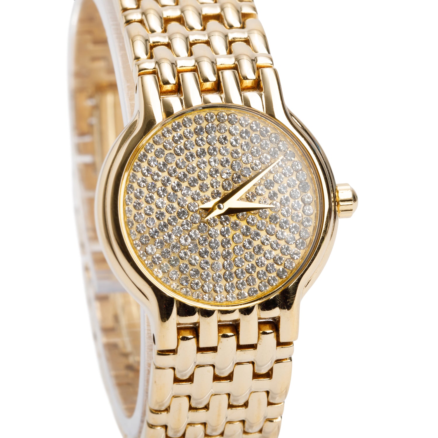 Raymond Weil 18k Yellow Gold Electroplated Stainless Steel Fidelio 24 MM Quartz Watch Pave Crystal Dial 4702