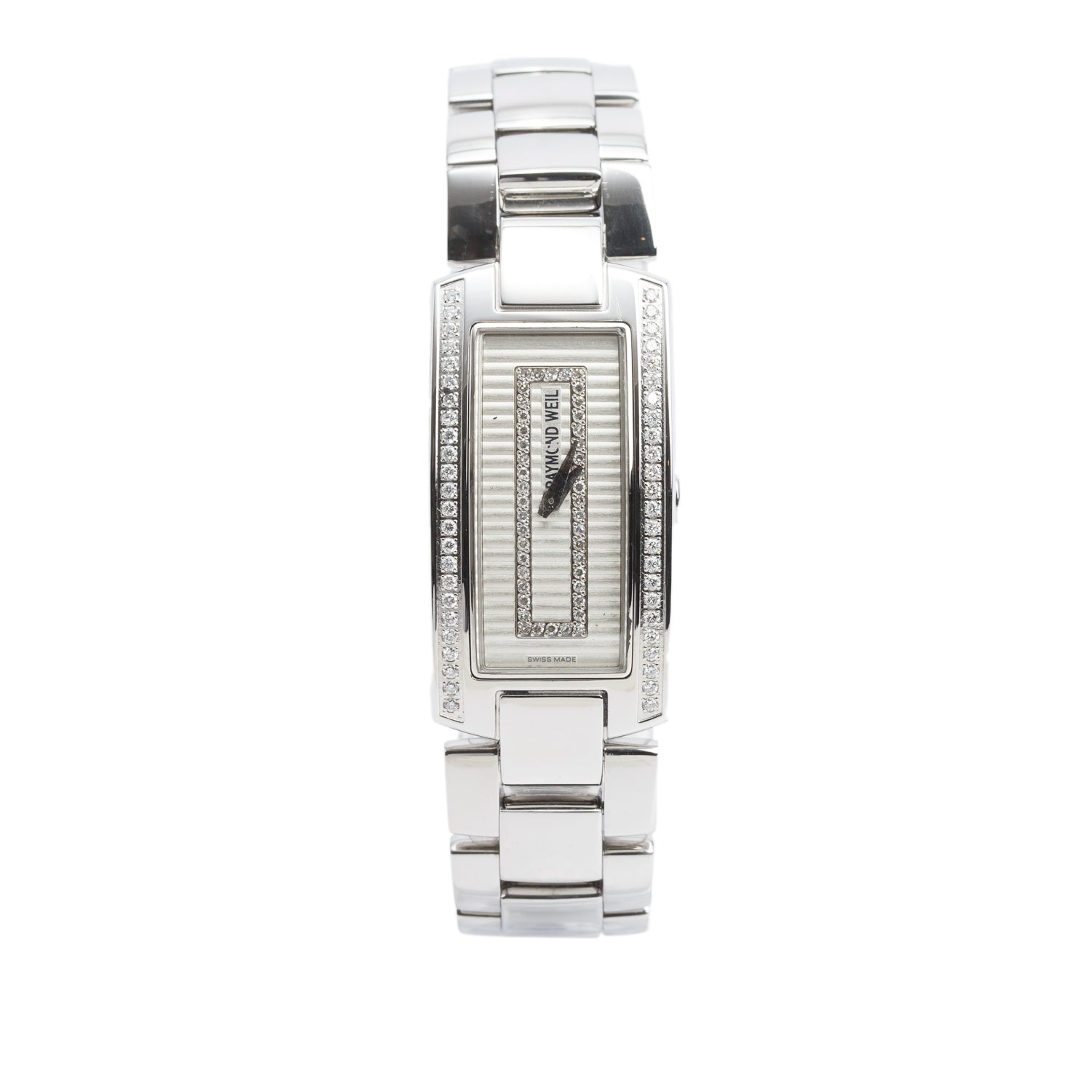 Raymond Weil Stainless Steel Diamond Bezel Shine Quartz Watch Silver Diamond Dial 1500