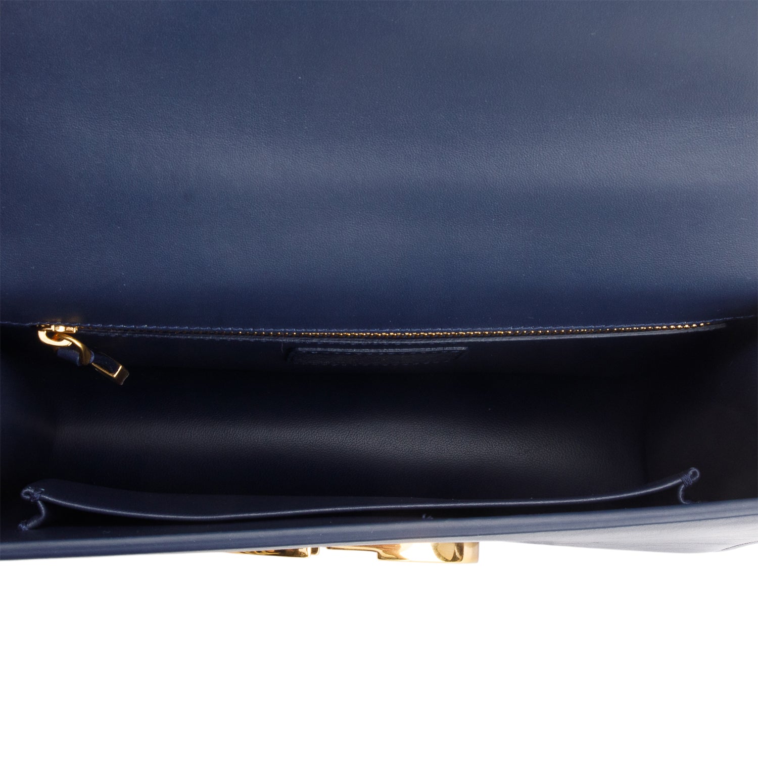 Christian Dior Blue Smooth Calfskin Leather 30 Montaigne Bag w/ Authenticity Card
