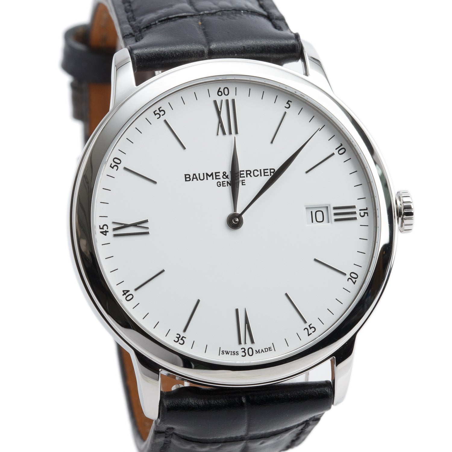 Baume & Mercier 2021 Stainless Steel Classima 40 MM Quartz Watch White Dial M0A10323 w/ Box & Papers
