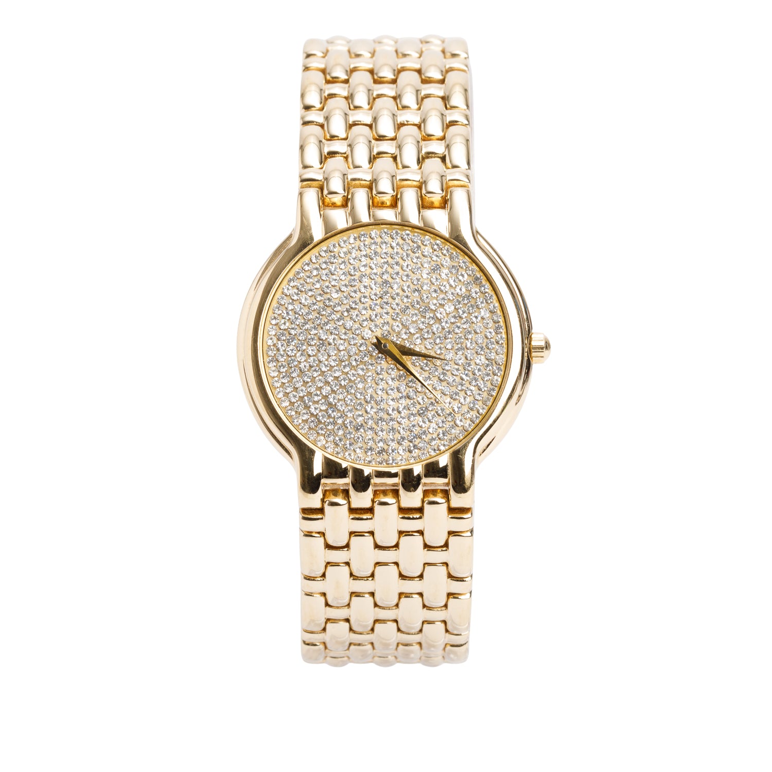 Raymond Weil 18k Yellow Gold Electroplated Stainless Steel Fidelio 32 MM Quartz Watch Pave Crystal Dial 4802