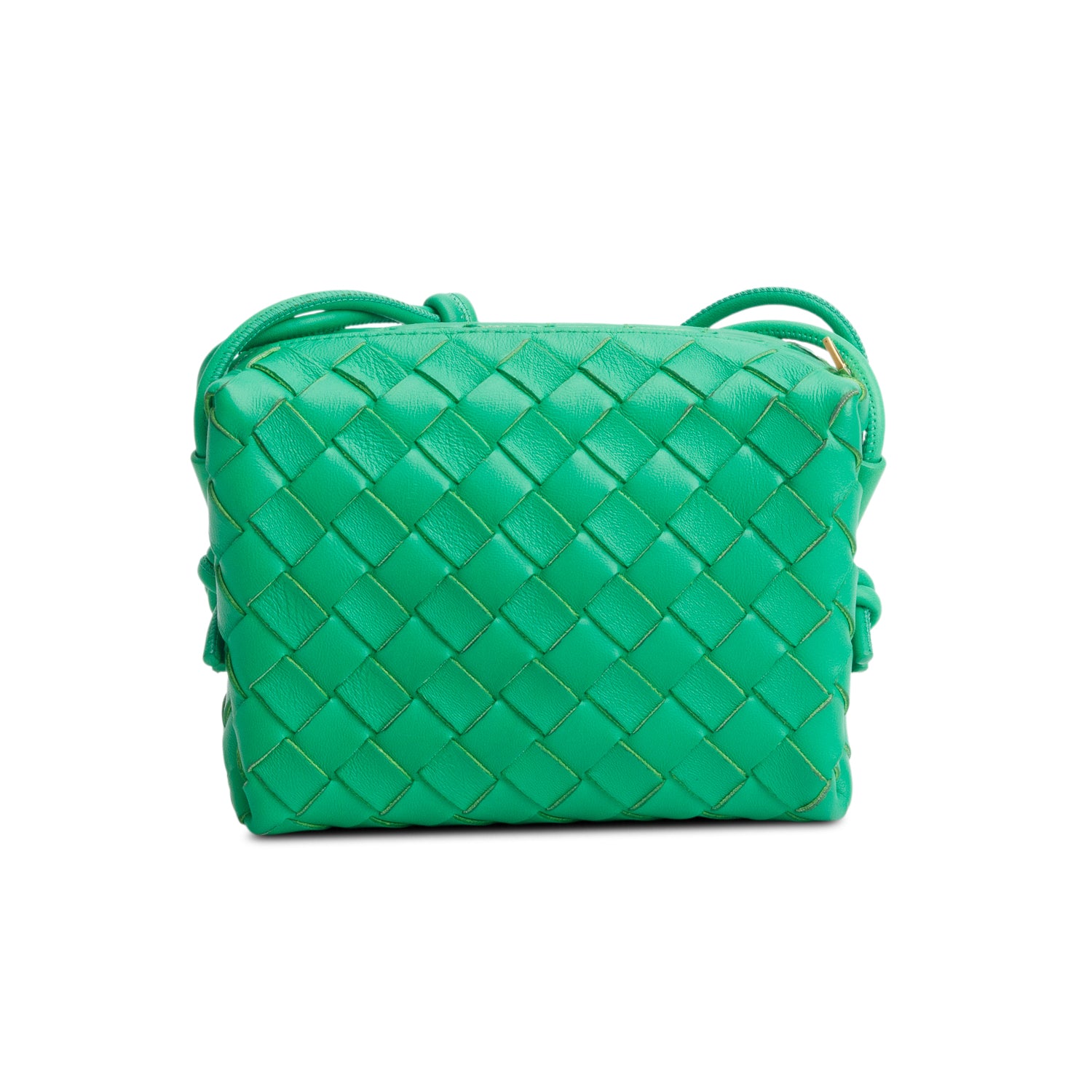 Bottega Veneta Green Nappa Intrecciato Mini Loop Camera Bag