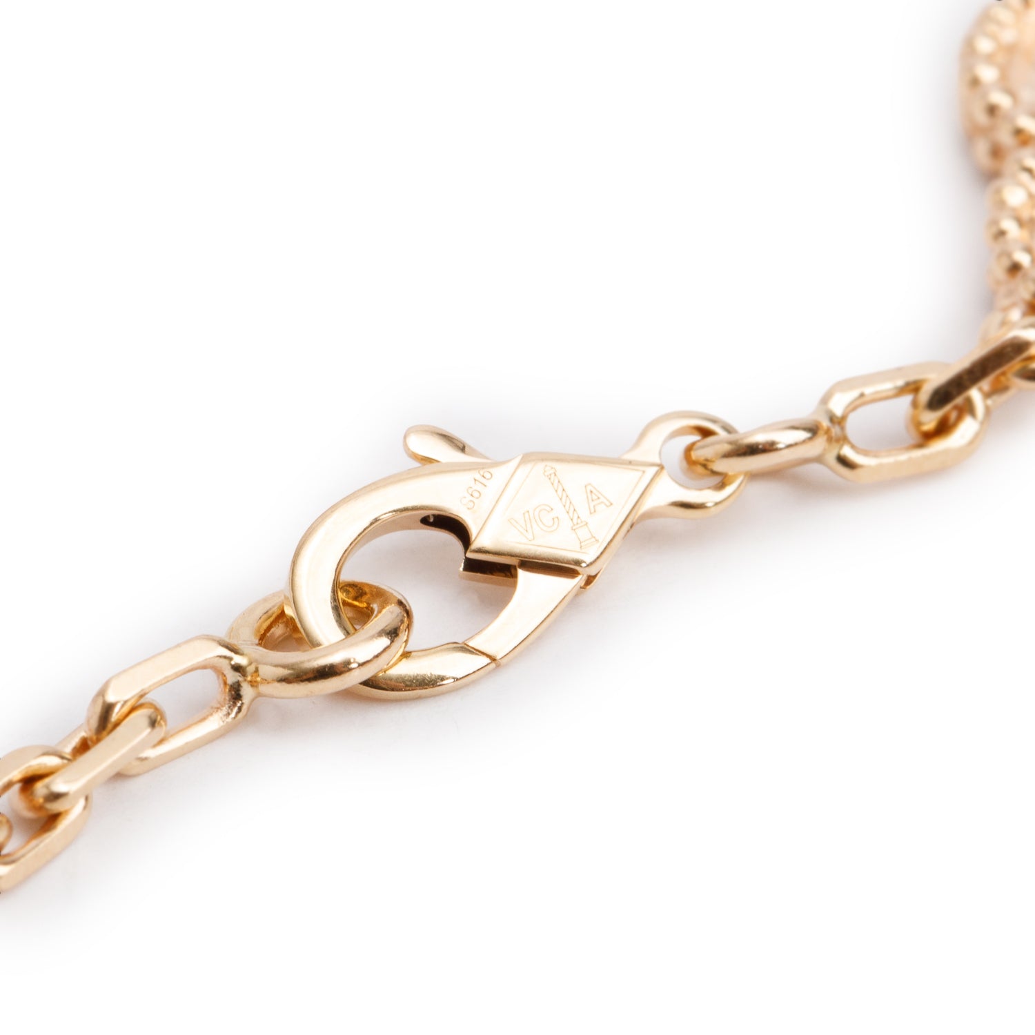 Van Cleef & Arpels 18k Rose Gold Vintage Alhambra 10 Motif Necklace