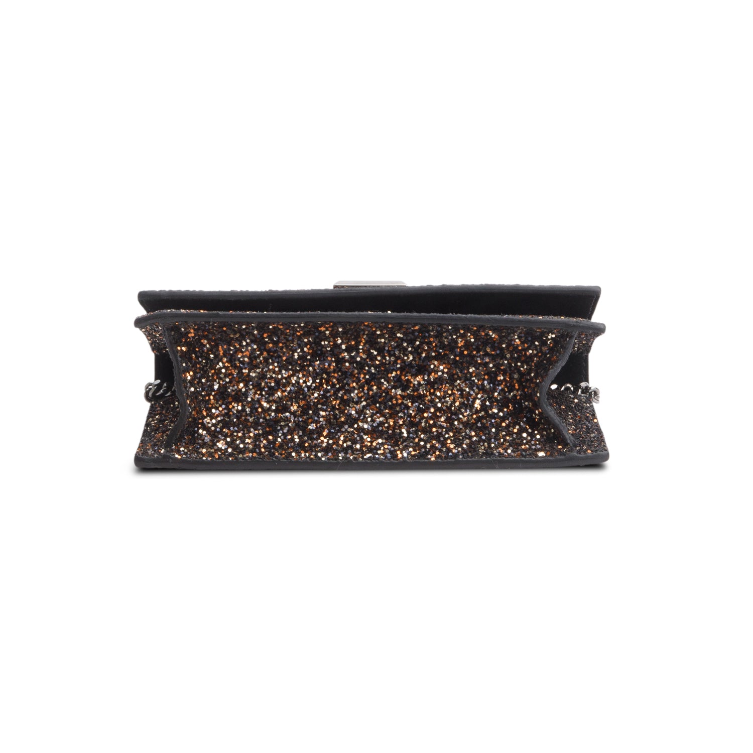 Jimmy Choo Black Brown Glitter Leni Mini Bag w/ Box & Authenticity Card