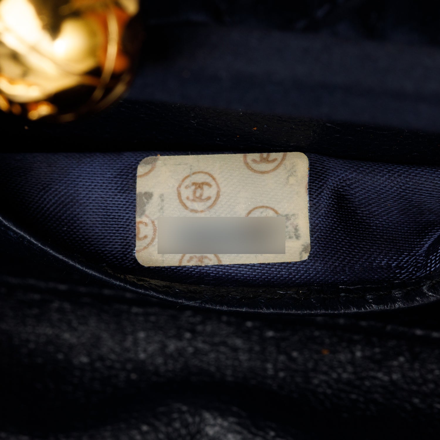 Chanel Vintage Navy Satin Quilted Mini Bijoux Clutch