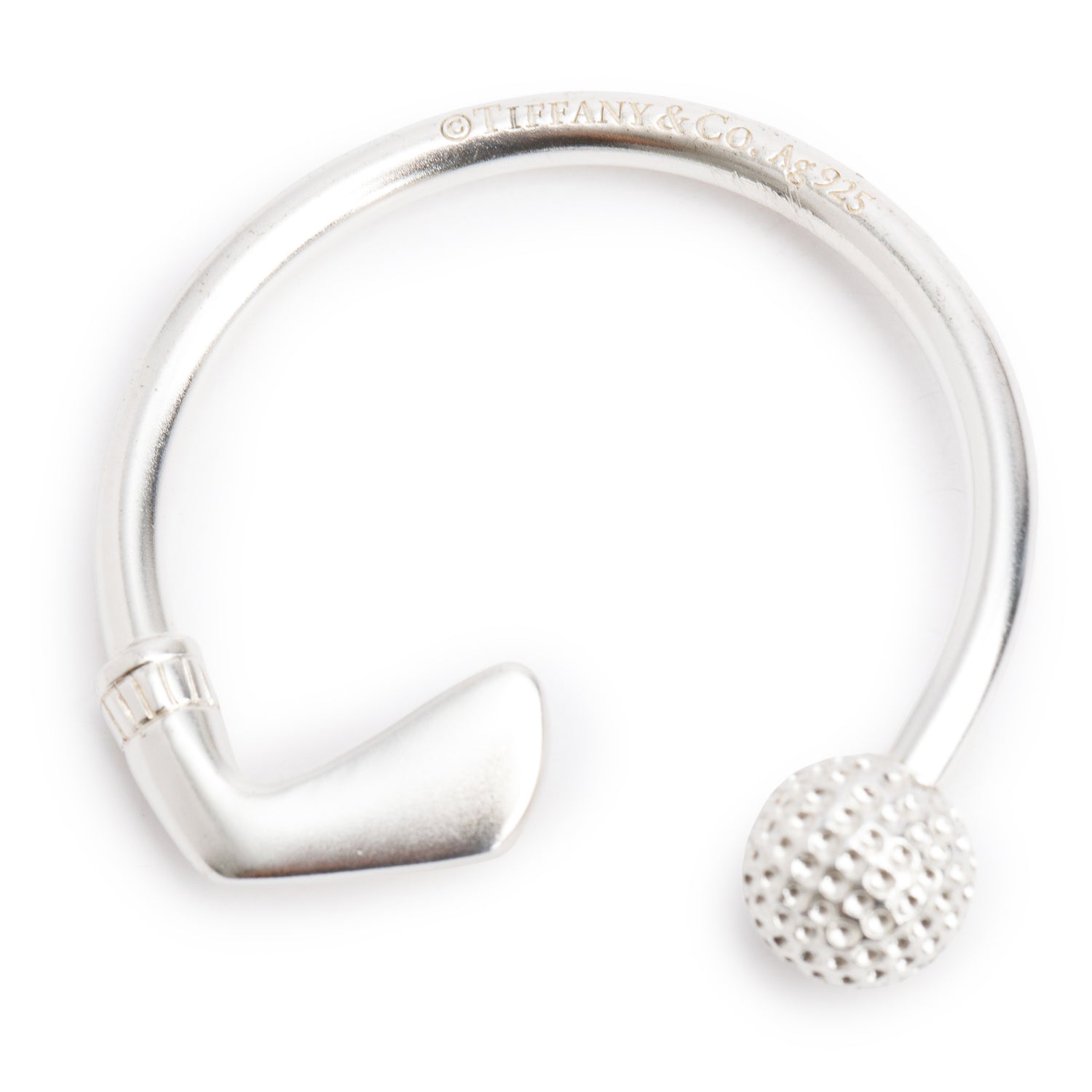 Tiffany & Co. Sterling Silver Golf Ball Key Ring