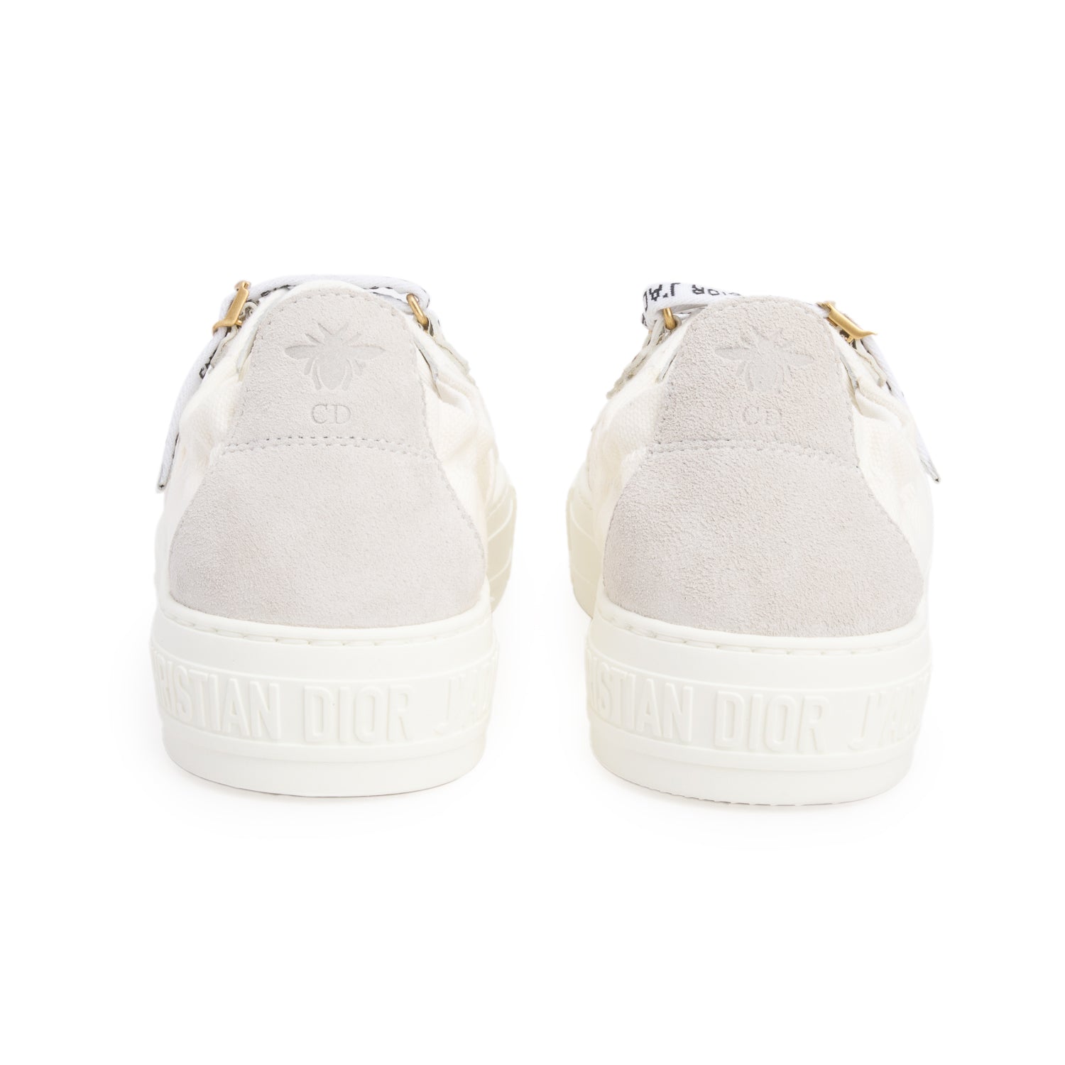 Christian Dior 2021 Off White Oblique Embroidered Cotton Walk'n'Dior Sneakers, Women's Size 35