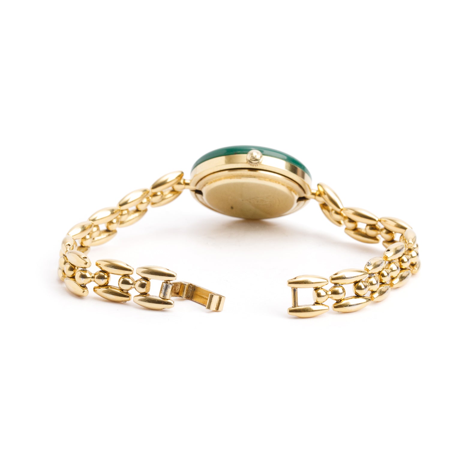 Gucci Gold Plated Stainless Steel 1100 Series 26 MM Watch White Dial w/ Box & 12 Multicolour Bezels