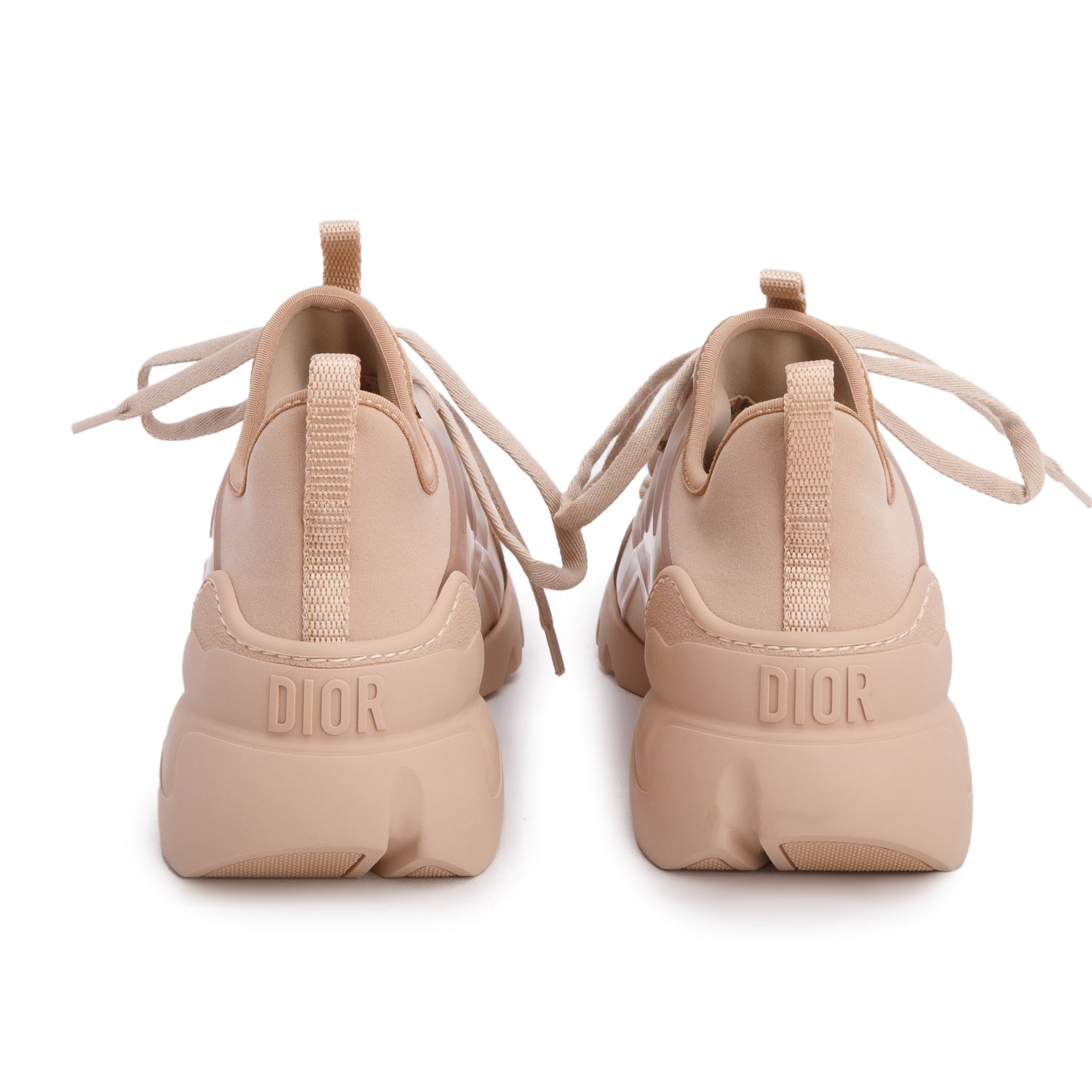 Christian Dior Pink Neoprene Rubber D-Connect Sneakers, Women's Size 34.5 w/ Box