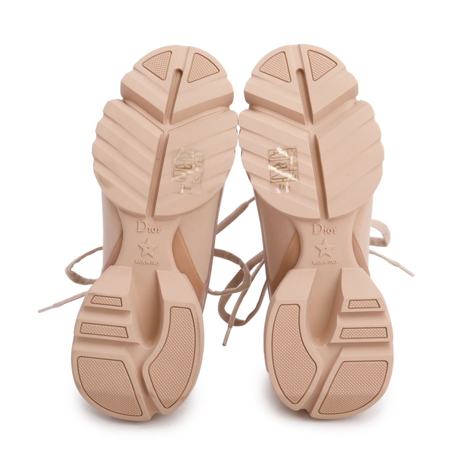 Christian Dior Pink Neoprene Rubber D-Connect Sneakers, Women's Size 34.5 w/ Box