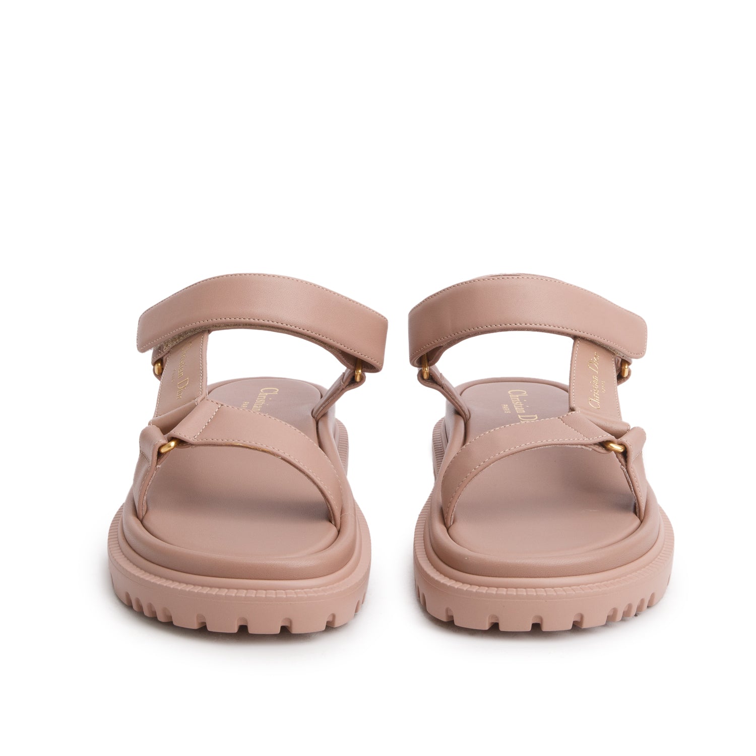 Christian Dior 2023 Pink Lambskin Leather D-Wave Sandals, Women's Size 36.5 w/ Box