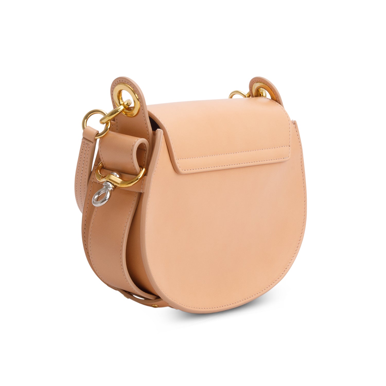 Chloe 2020 Peach Calfskin Small Tess Bag w/ Strap