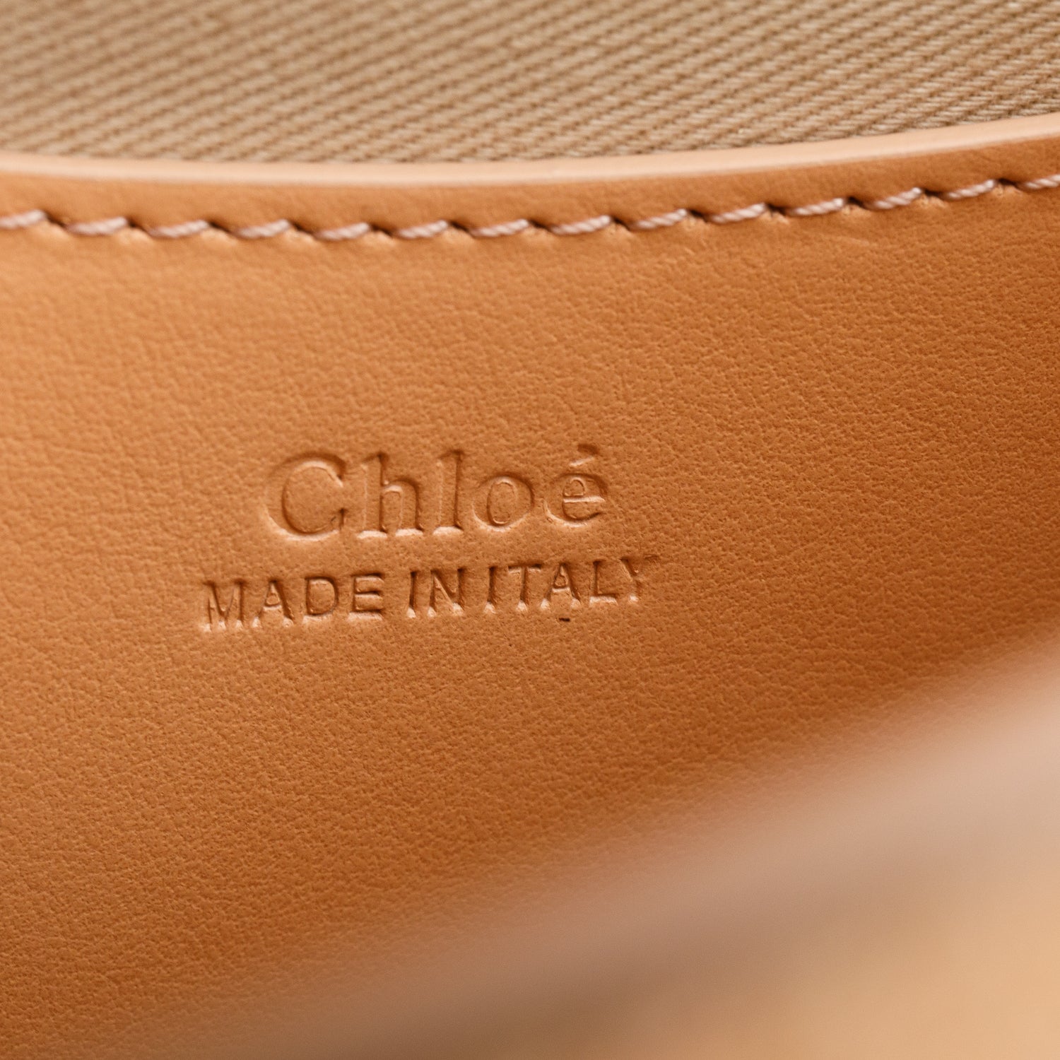 Chloe 2020 Peach Calfskin Small Tess Bag w/ Strap