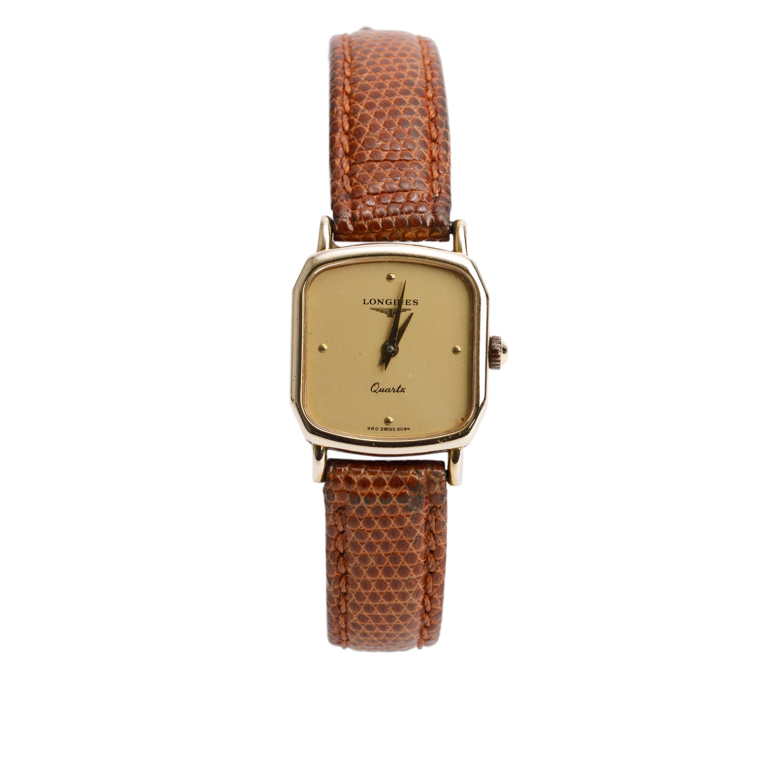 Longines Vintage Gold-Plated Stainless Steel 20 MM Classic Square Quartz Watch