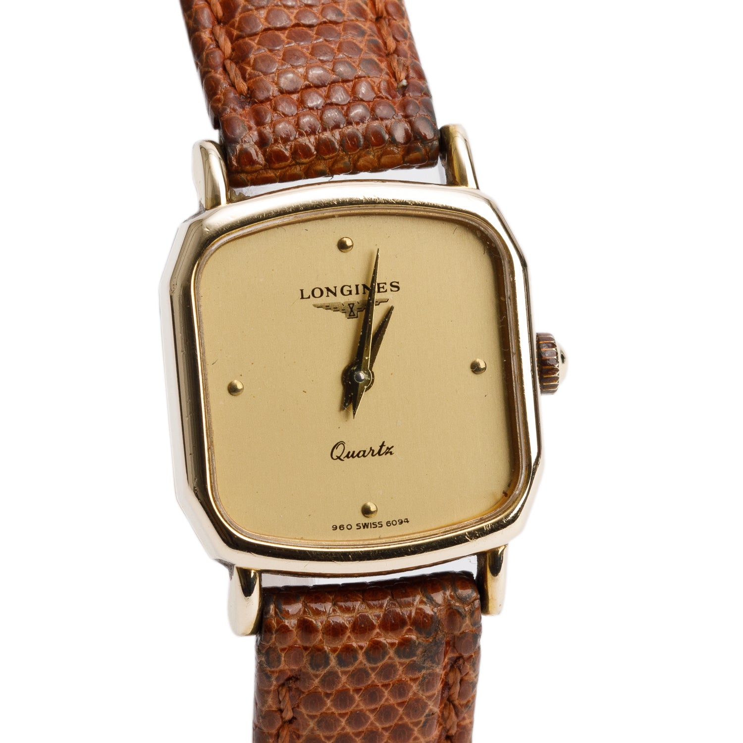 Longines Vintage Gold-Plated Stainless Steel 20 MM Classic Square Quartz Watch