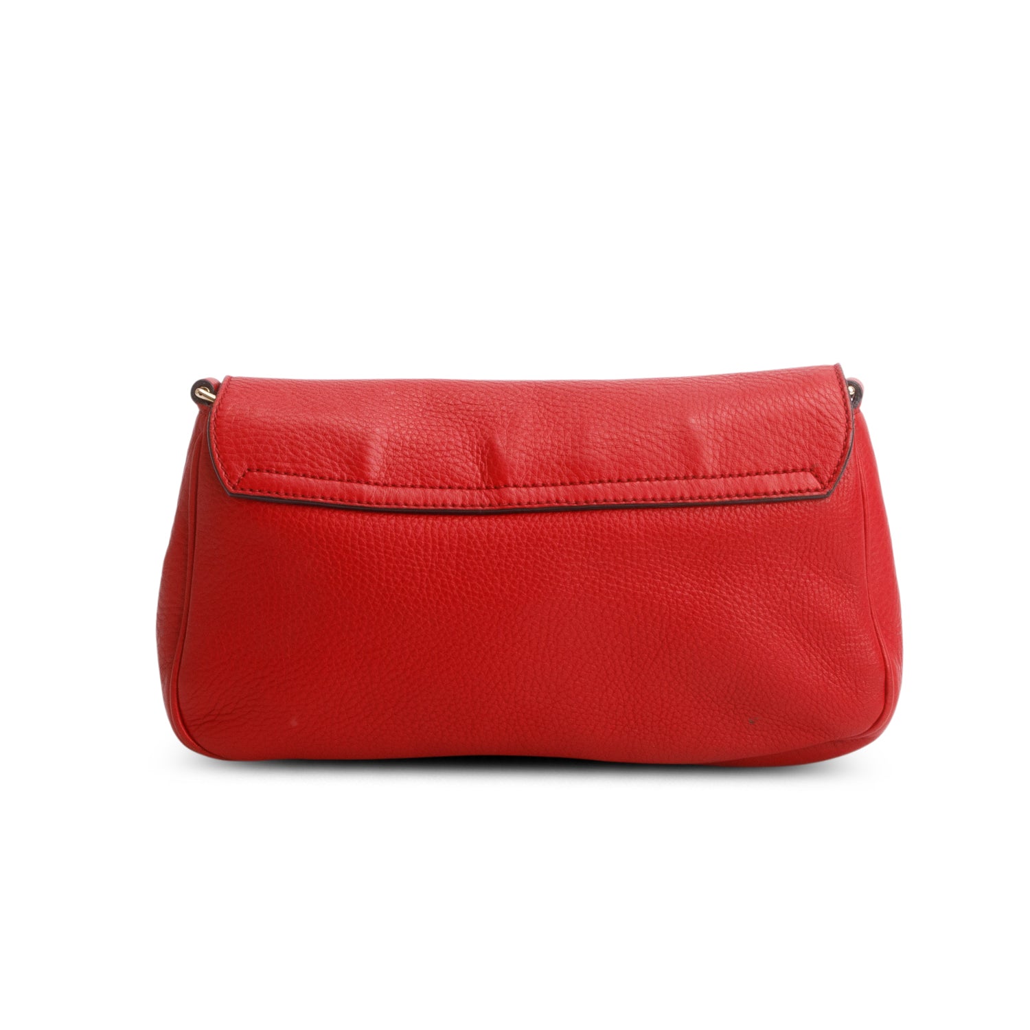 Gucci Red Pebbled Calfskin Medium Soho Chain Crossbody Bag