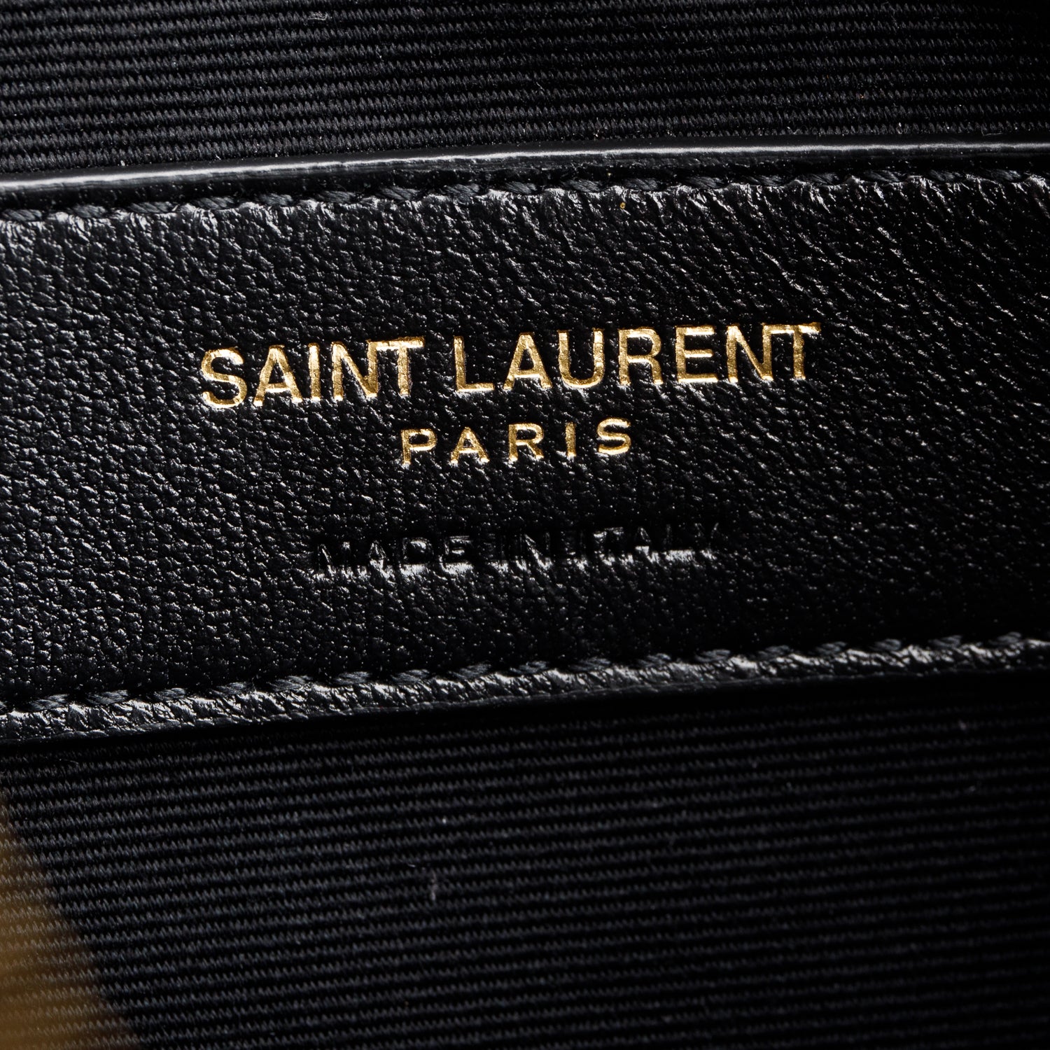 Saint Laurent 2024 Black Grain De Poudre Chevron Monogram Large Bill Pouch w/ Box
