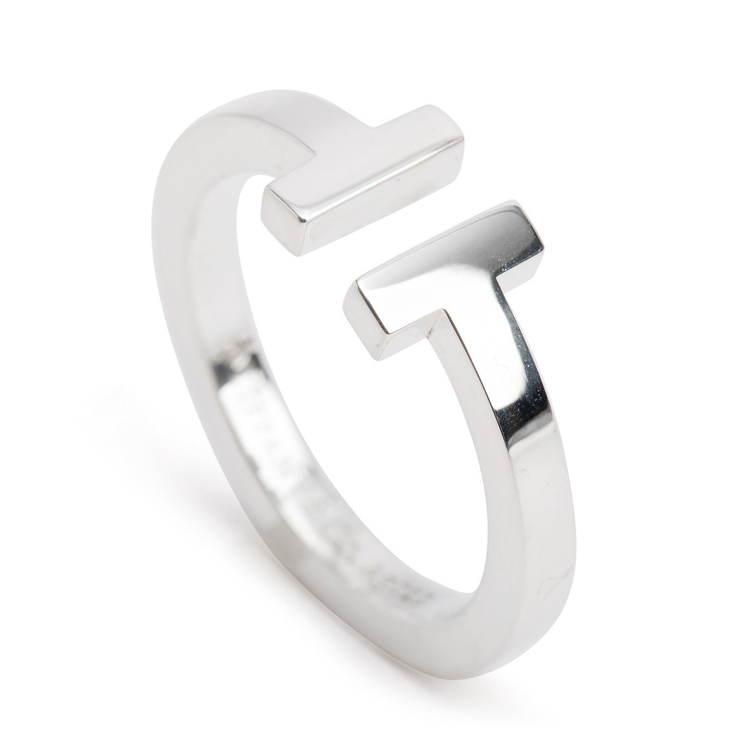 Tiffany & Co. Sterling Silver T Square Ring, Size 8.5