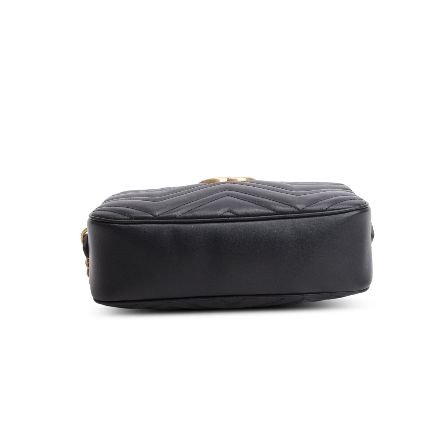 Gucci Black GG Marmont Matelasse Small Camera Bag w/ Box