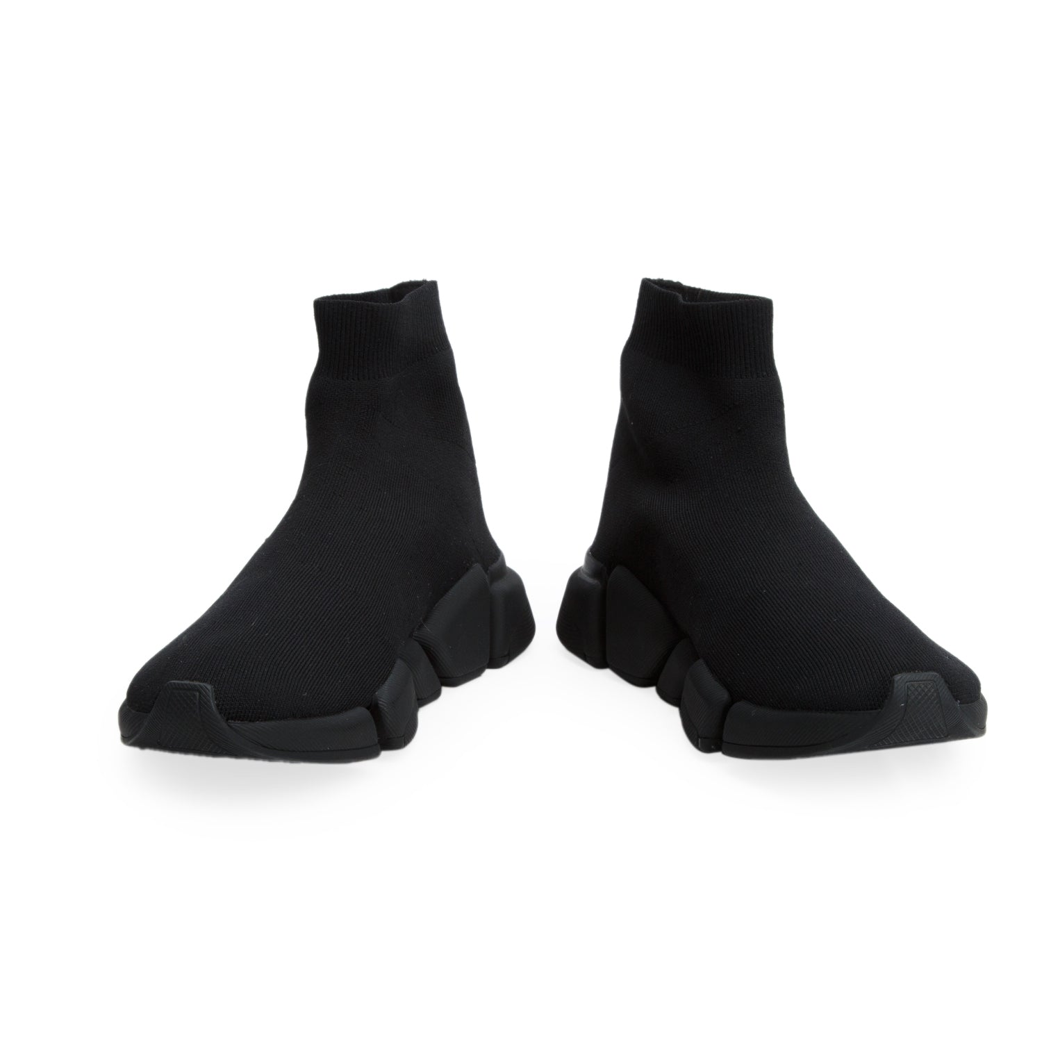 Balenciaga Black Technical 3D Recycled Knit Sole Speed 2.0 Sneakers, Men's Size 8 w/ Box