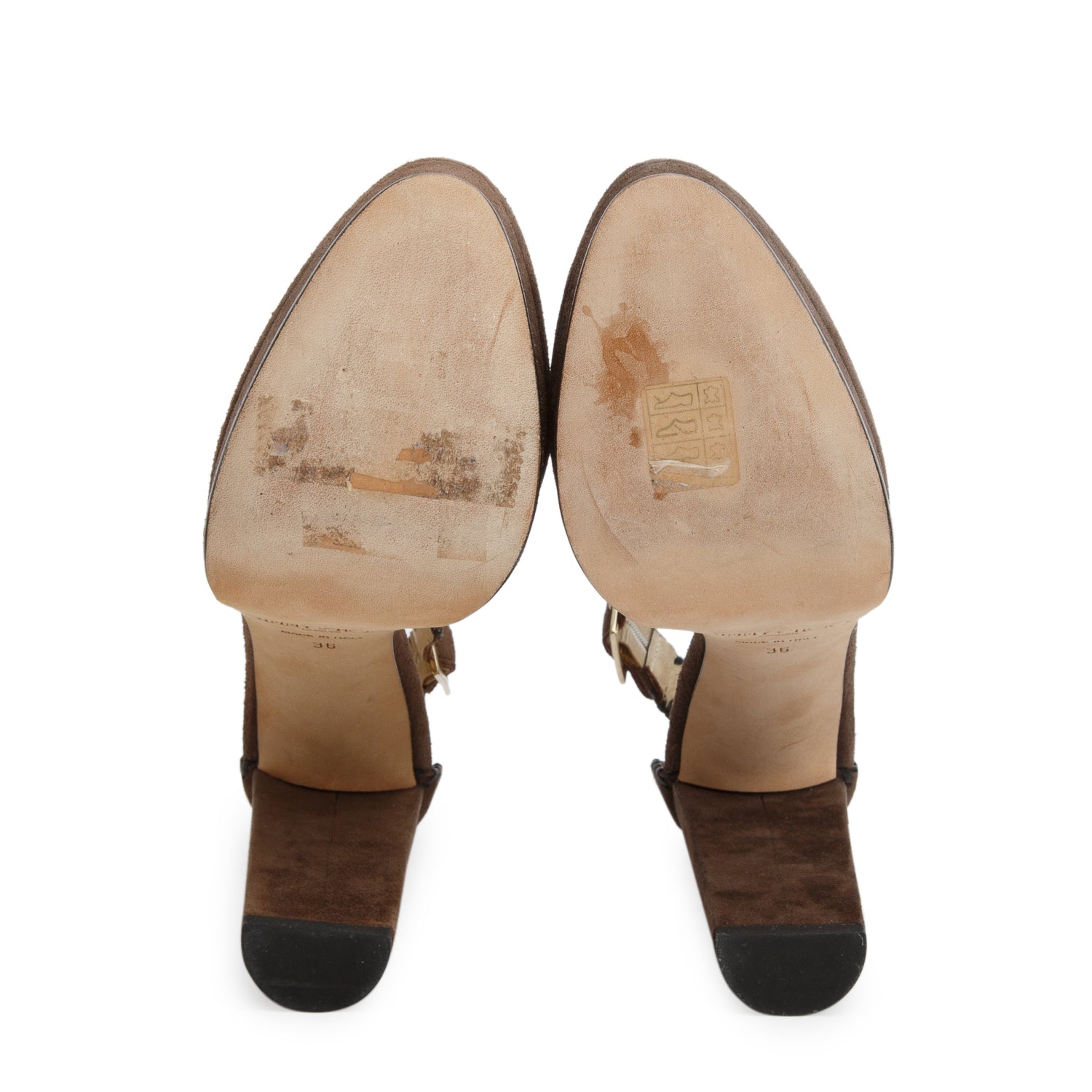 Jimmy Choo Brown Suede Nappa Whipstitch Daphne 120 Pumps, Women's Size 36 w/ Box