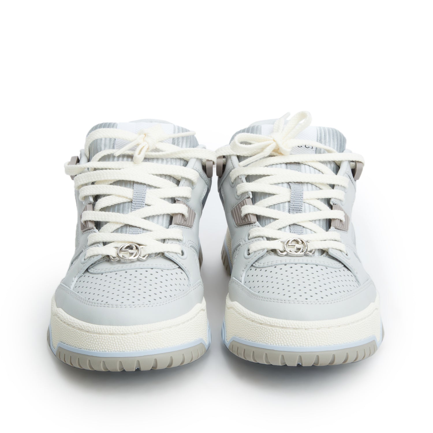 Gucci Blue Calfskin Perforated Jones Sneakers, Women's Size 36.5 w/ Box