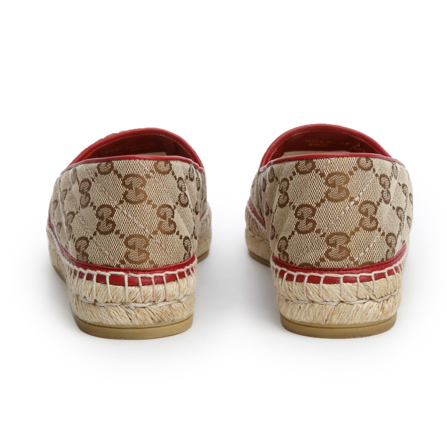 Gucci Beige Monogram Matelasse GG Marmont Espadrilles, Women's Size 37.5 w/ Box