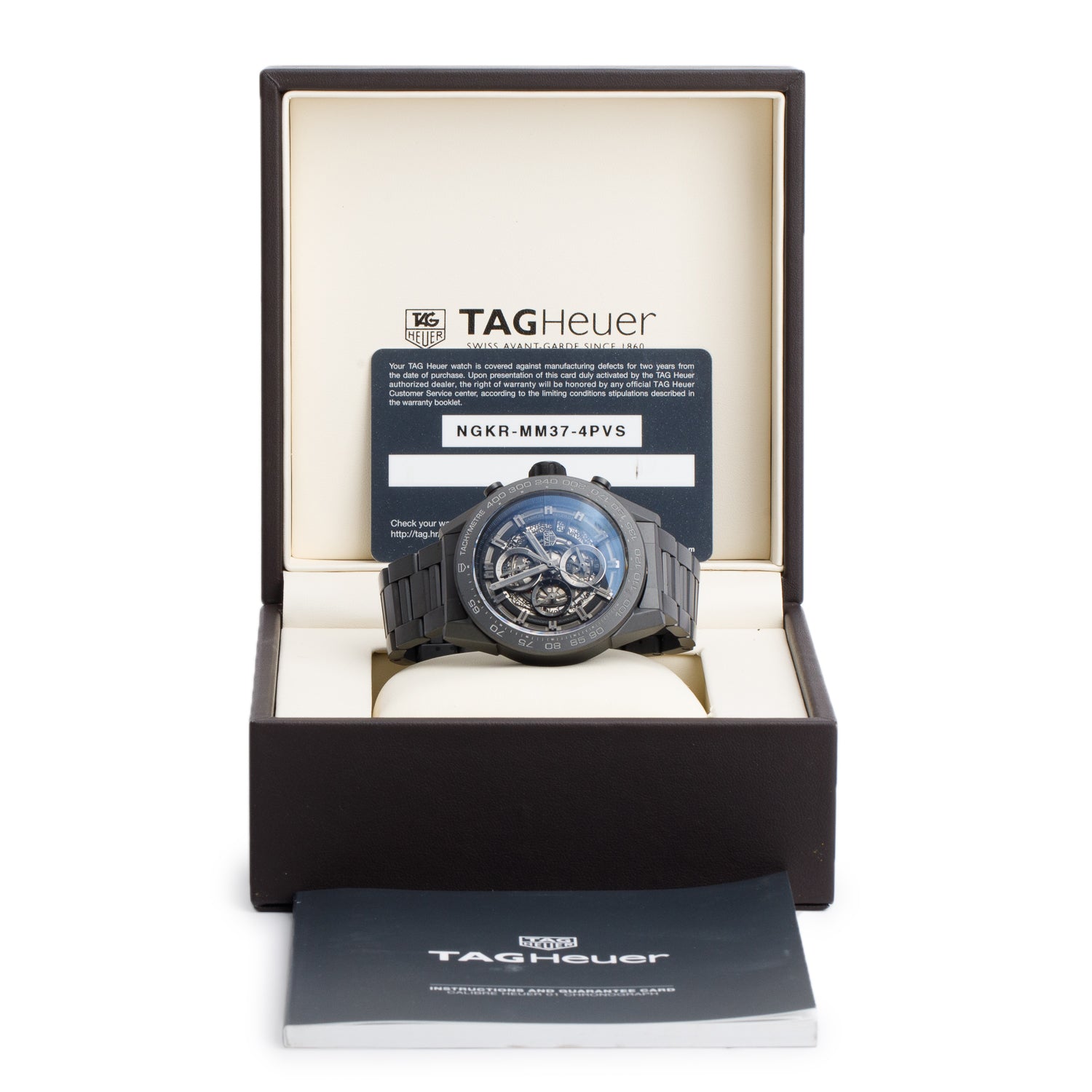 Tag Heuer Black Ceramic Carrera 45 MM Automatic Chronograph Watch CAR2A91 w/ Box & Papers
