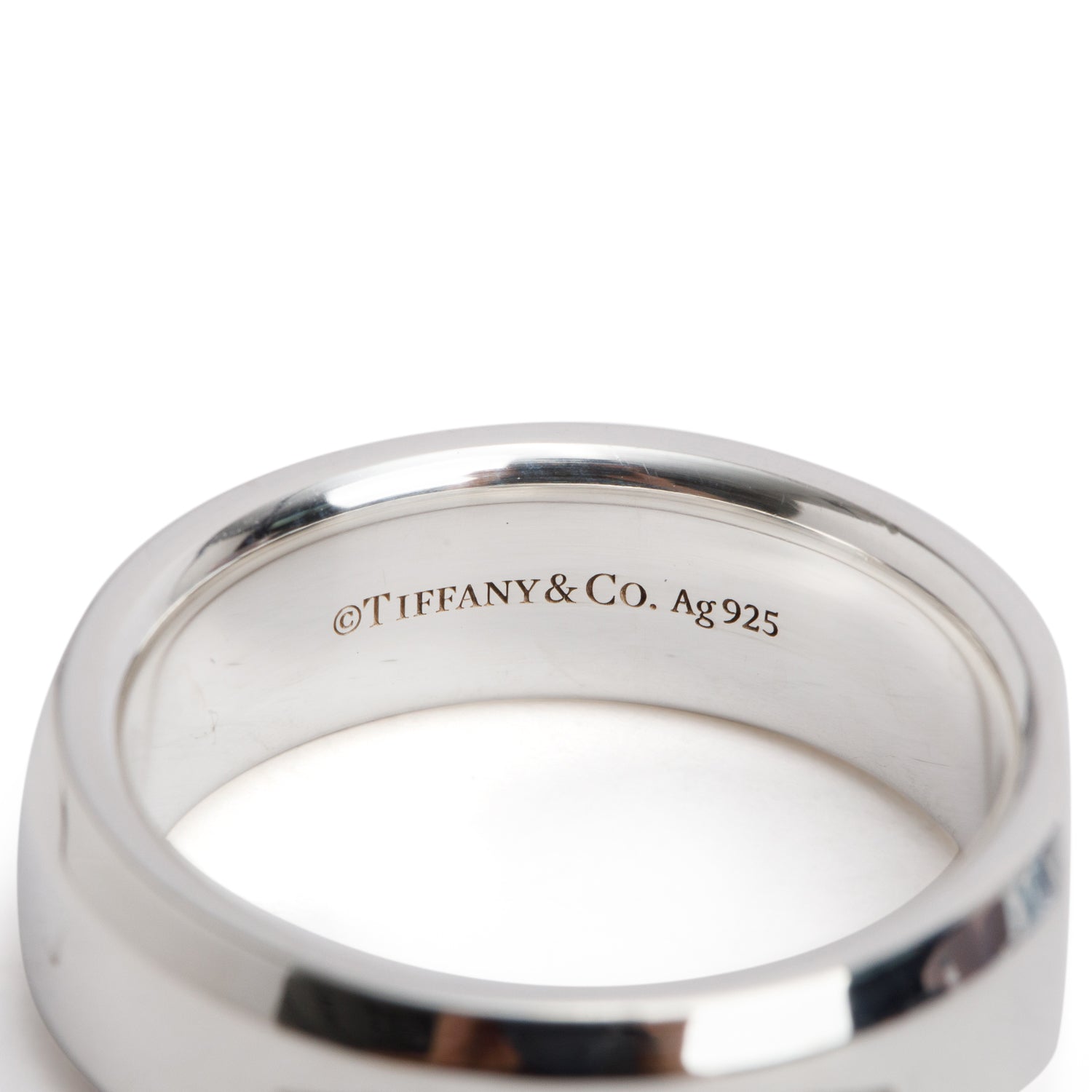 Tiffany & Co. Sterling Silver 1837 Makers Slice Wide Ring, Size 8.25