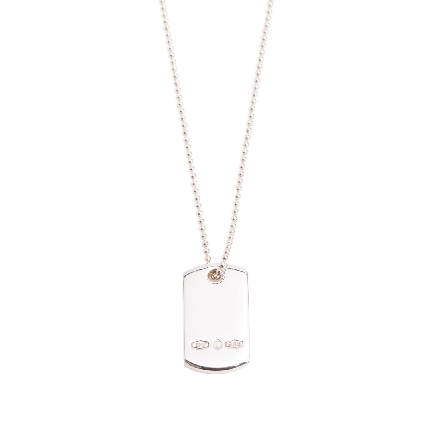 Tiffany & Co. Sterling Silver 1837 Makers I.D. Tag Pendant Necklace
