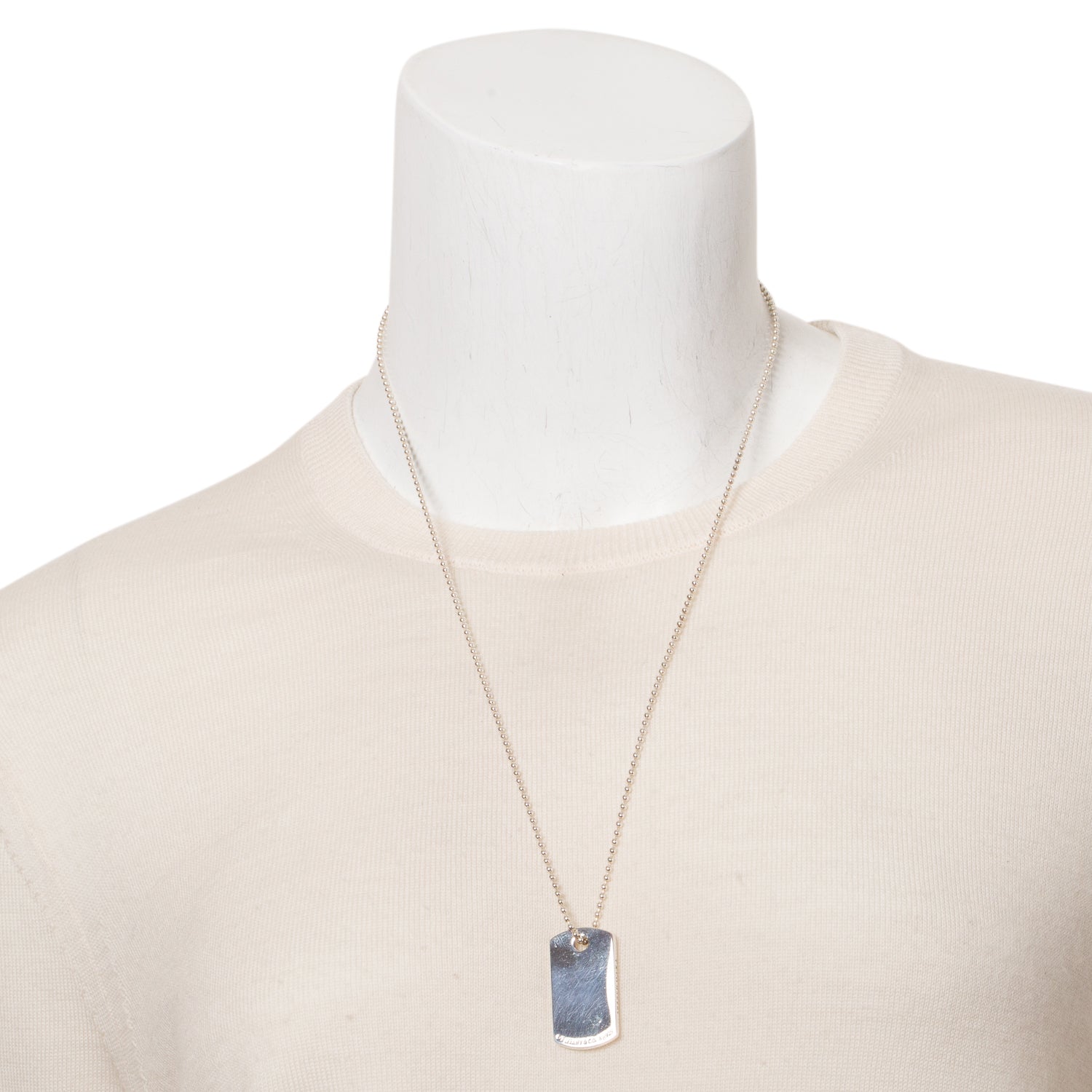 Tiffany & Co. Sterling Silver 1837 Makers I.D. Tag Pendant Necklace
