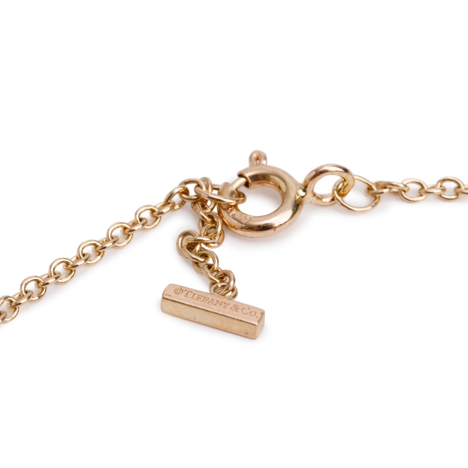 Tiffany & Co. 18k Rose Gold & Diamond T Smile Bracelet w/ Box