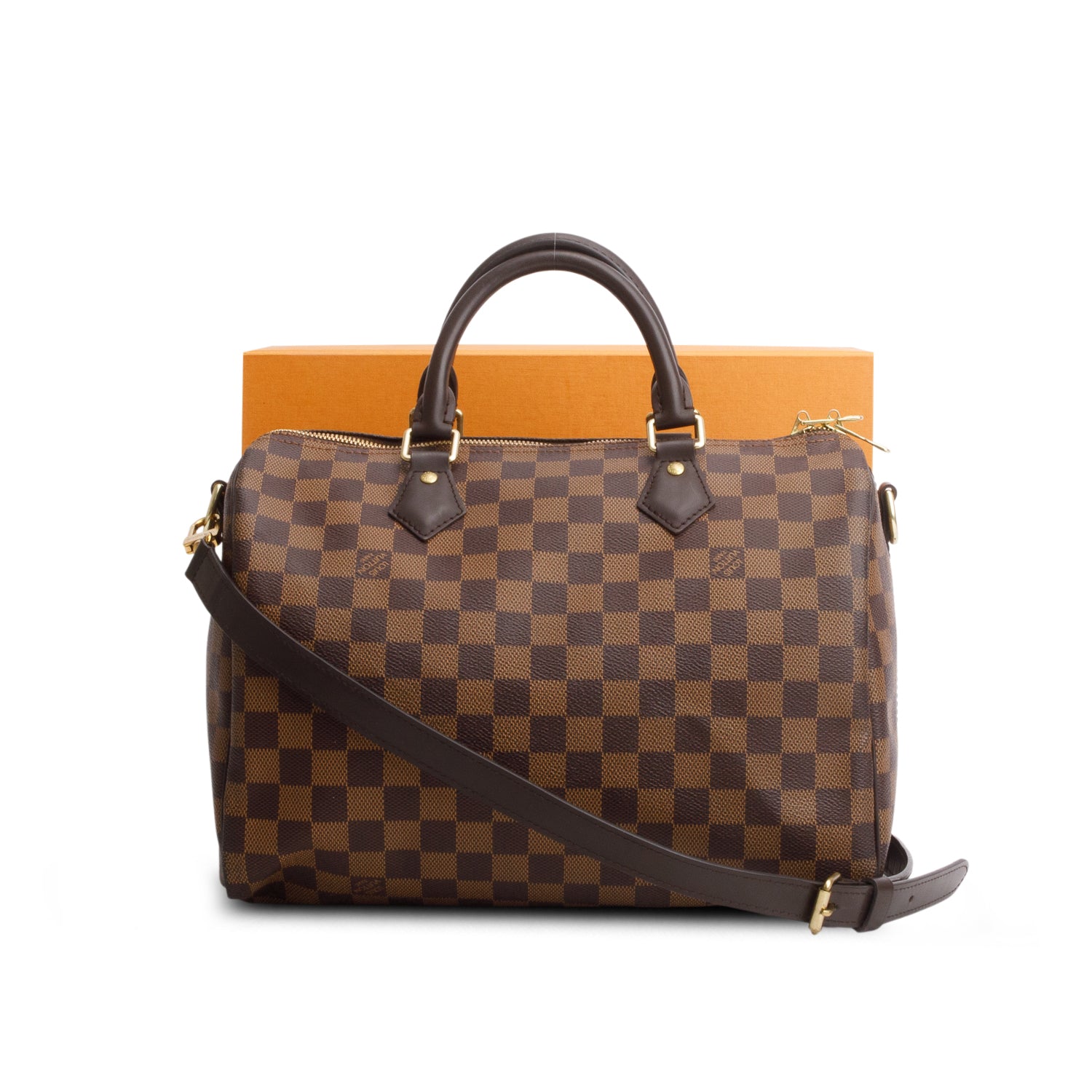 Louis Vuitton Damier Ebene Speedy Bandouliere 30 w/ Box & Strap
