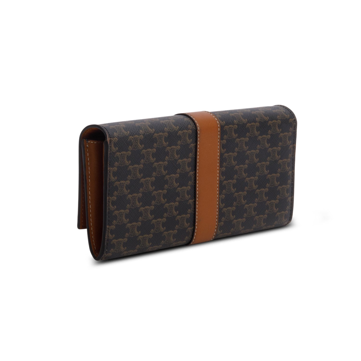 Celine 2021 Brown Triomphe Continental Wallet w/ Box