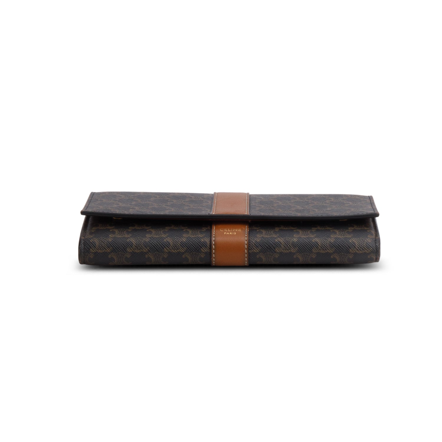 Celine 2021 Brown Triomphe Continental Wallet w/ Box