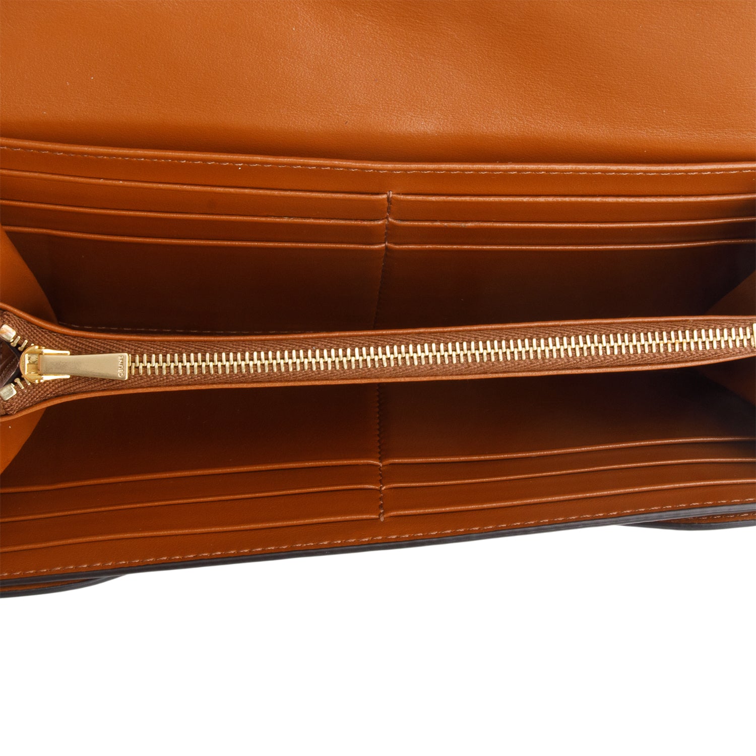 Celine 2021 Brown Triomphe Continental Wallet w/ Box