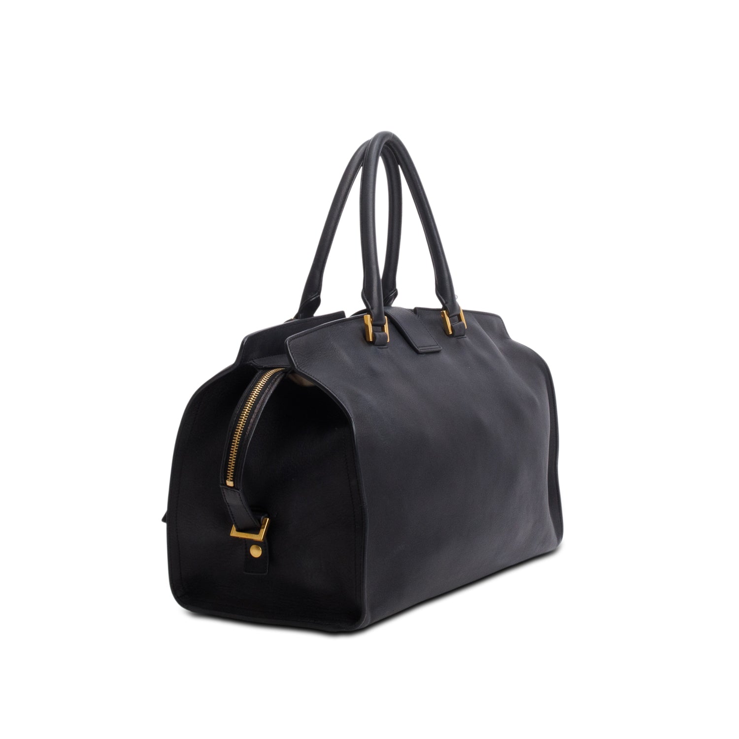 Saint Laurent Black Calfskin Medium Cabas Tote